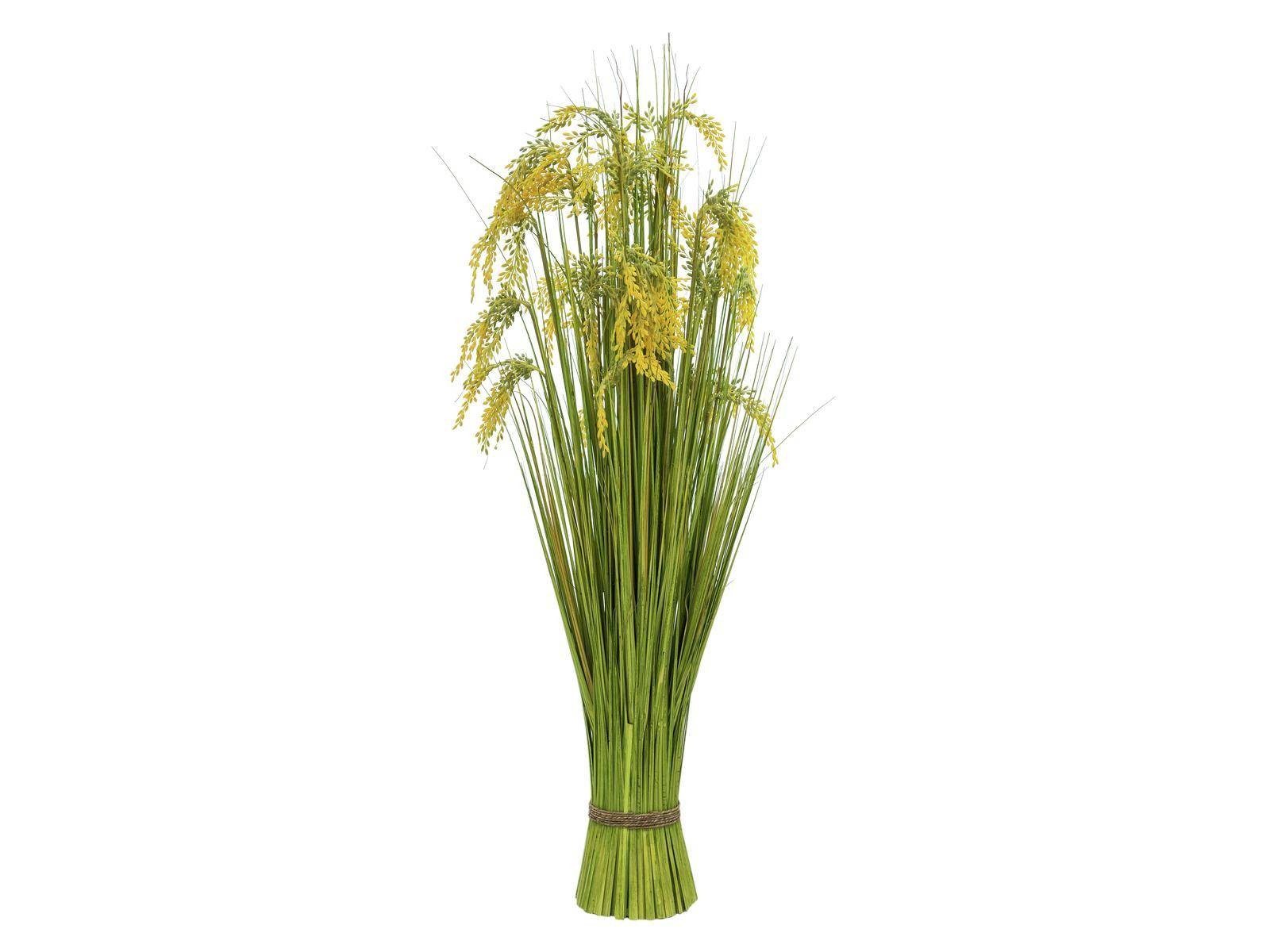 Kunstgras Künstlicher Schilfgrasbündel SILIA, gelb Blüten, grün, 118cm Schilf, artplants, Höhe 115.0 cm