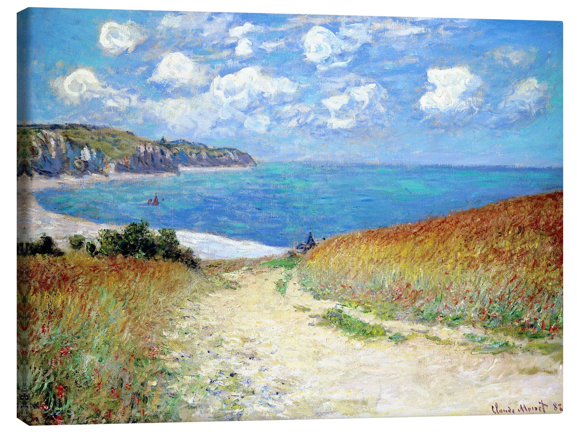 Posterlounge Leinwandbild Claude Monet, Strandweg durch günstig online kaufen