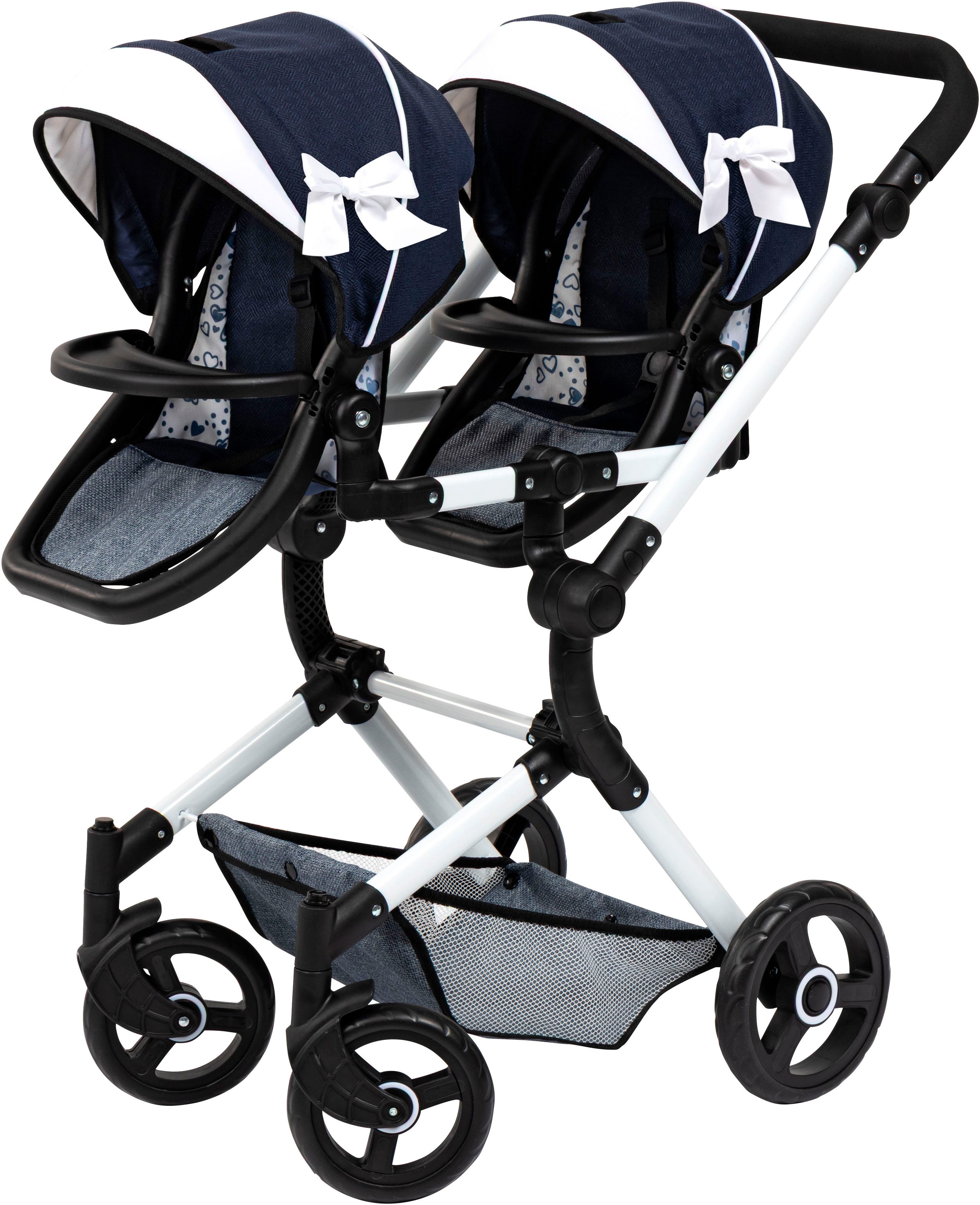 Bayer Puppen-Zwillingsbuggy Twin Neo, mit Wickeltasche