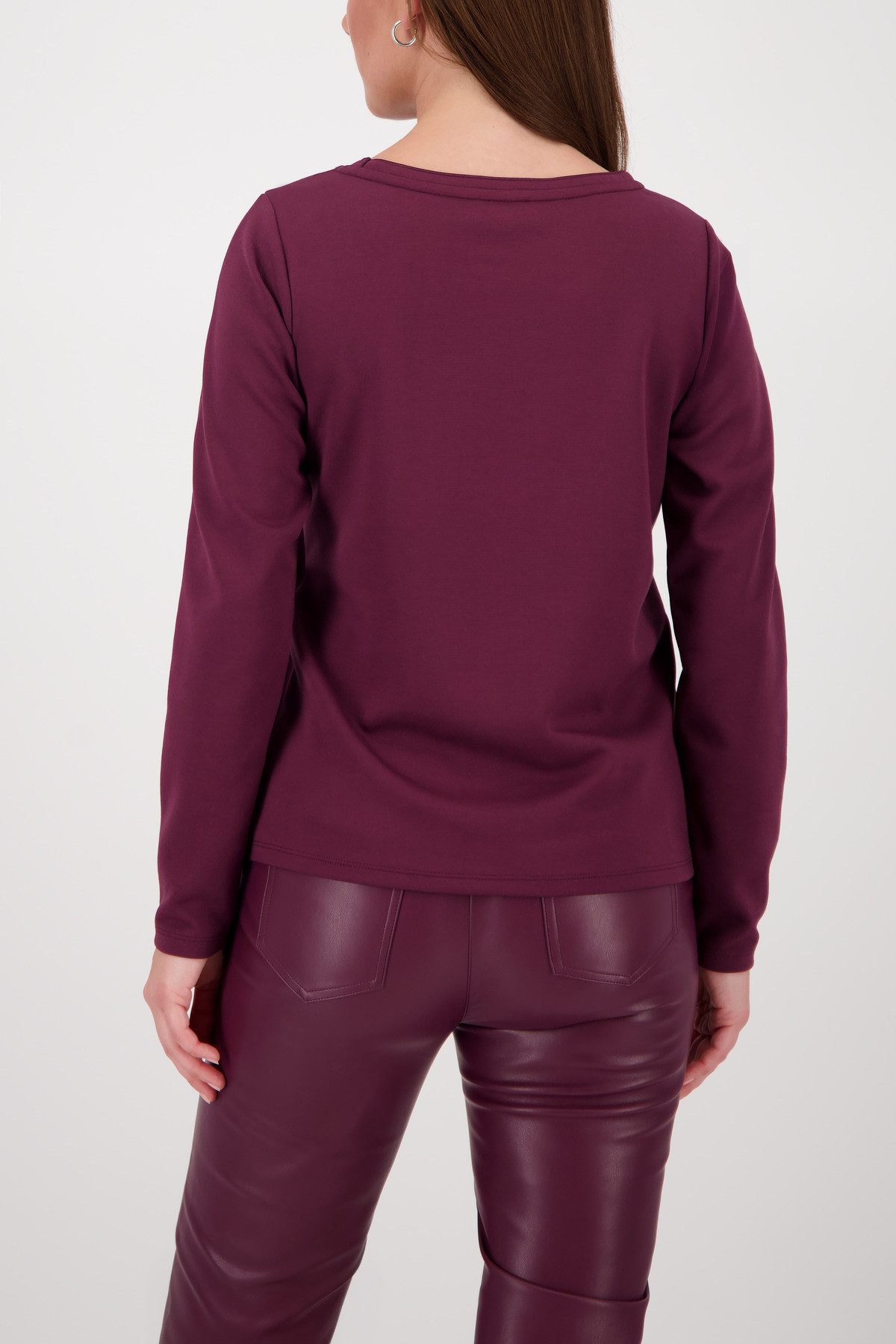 Monari Sweatshirt Sweatshirt Sweat Schmuckschrift Regular fit mit Rundhalsa günstig online kaufen