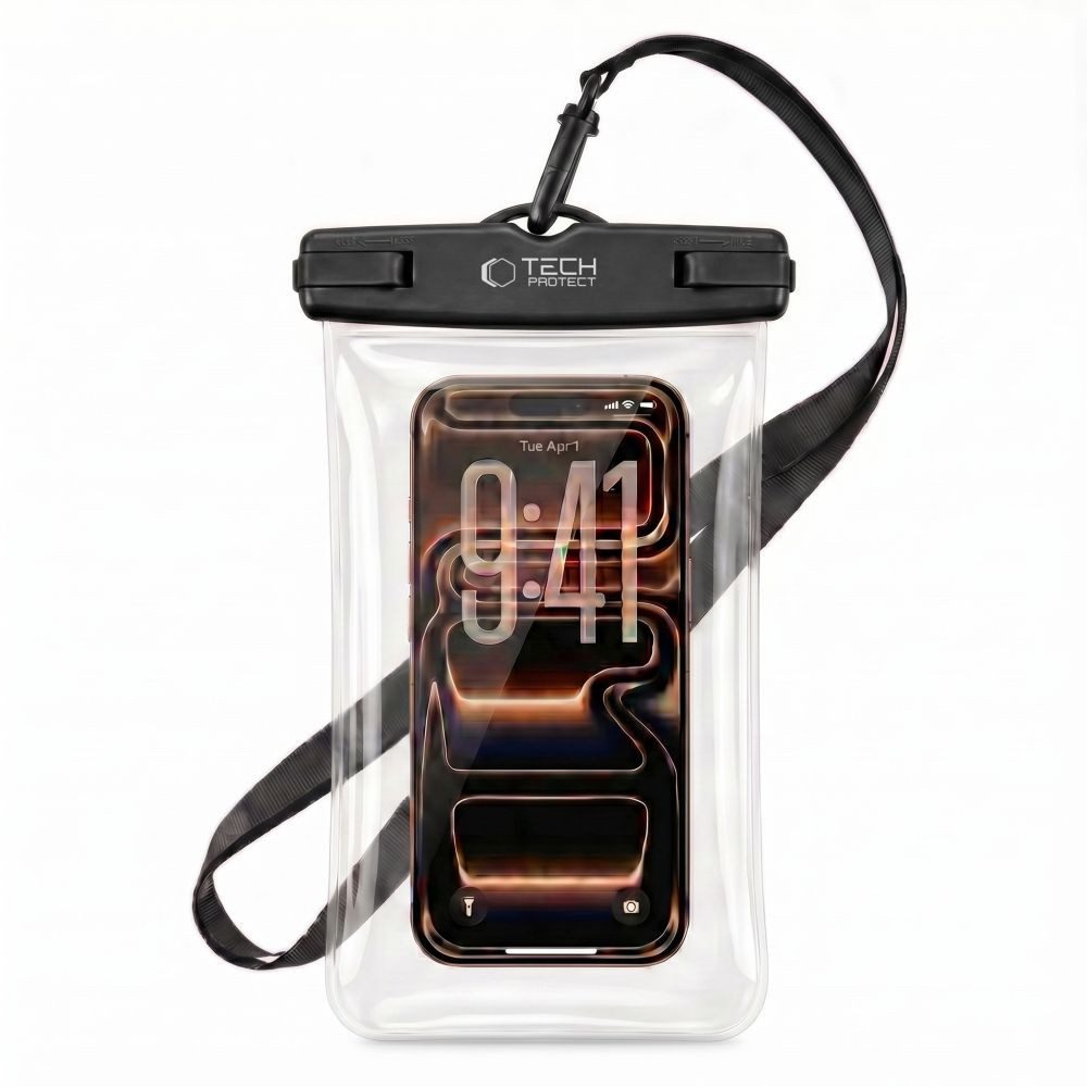 TECH PROTECT Handytasche Schutzhülle Unterwasserbeutel Umhängebeutel (Spar-Set, 1-tlg., bis 6, 9 Zoll wasserdicht), IPX8 wasserdicht, bis 20 m Tiefe, Schlüsselband