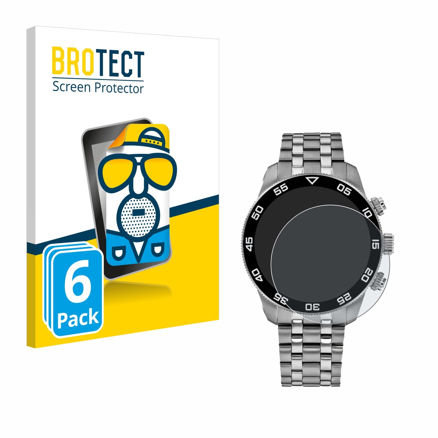 BROTECT Displayschutzfolie Schutzfolie für Tommy Hilfiger TH85 1792156, 6 Stück, Displayschutz Schutz Folie Matt Entspiegelungsfolie