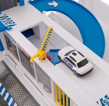 HTI Spielzeug-Auto Teamsterz Polizei Kommando Truck mit 4 Fahrzeugen, Licht- und Soundeffekte