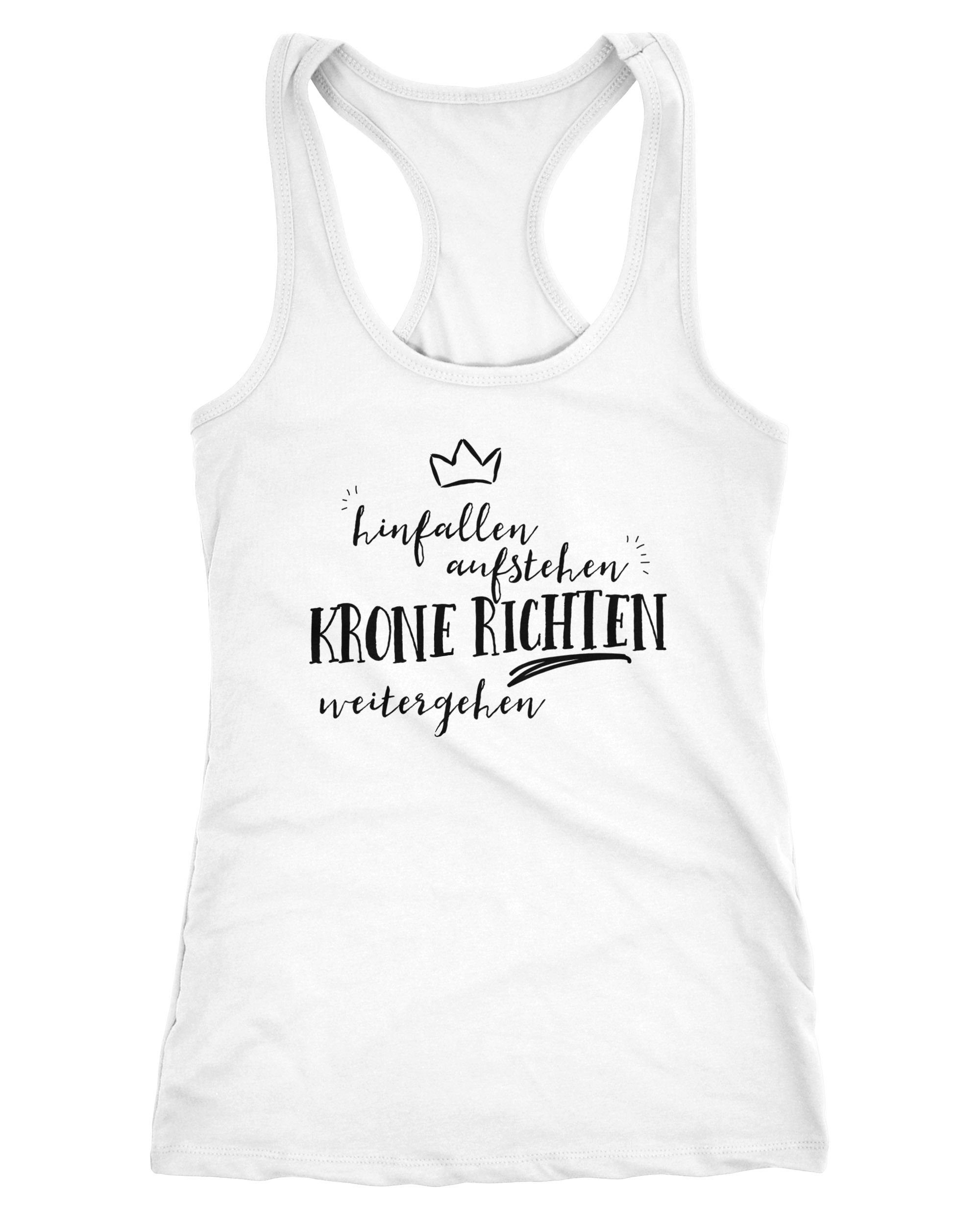 MoonWorks Tanktop Damen Tanktop Hinfallen, aufstehen, günstig online kaufen