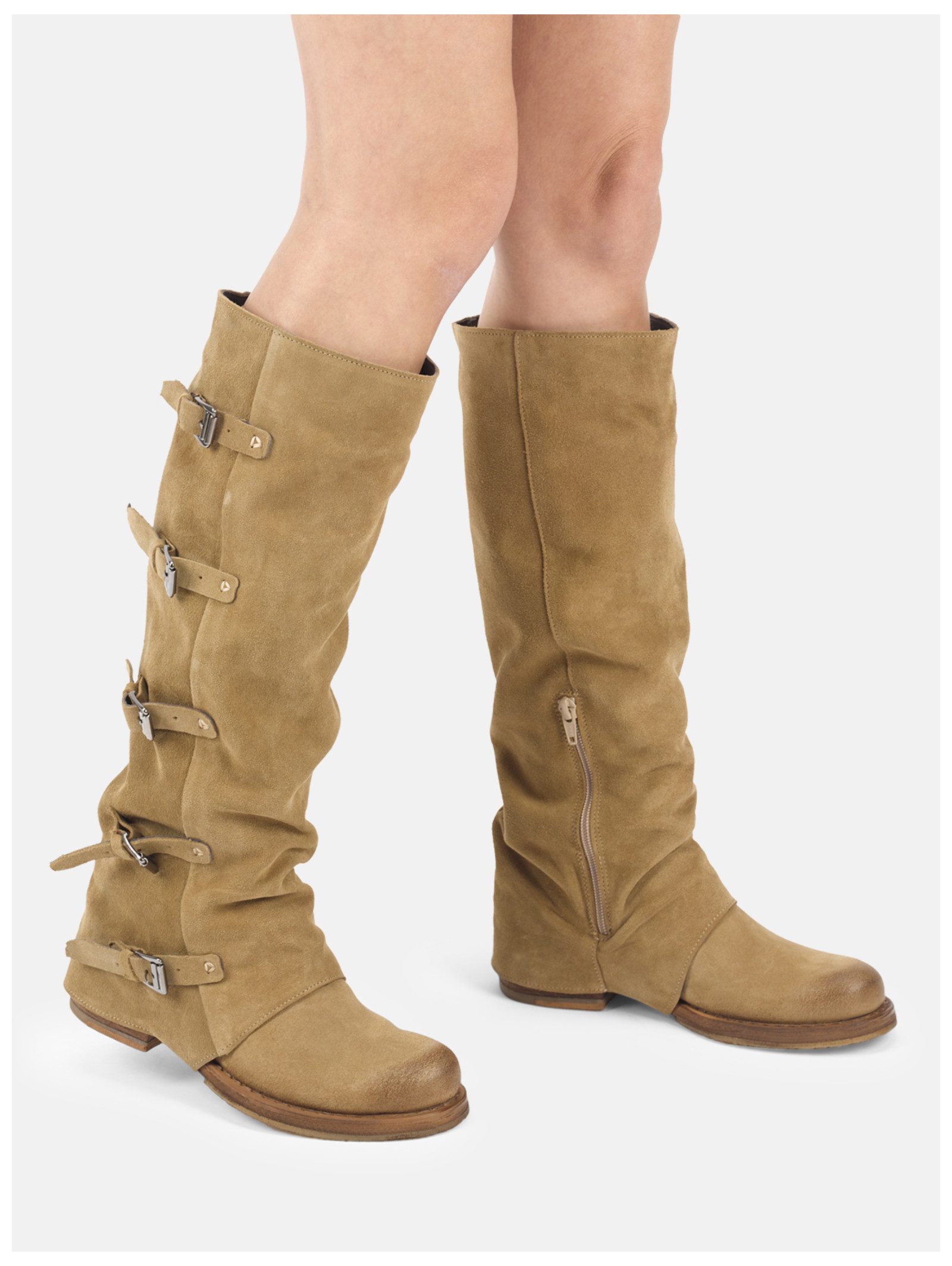 Felmini Stiefel Veloursleder Bikerboots