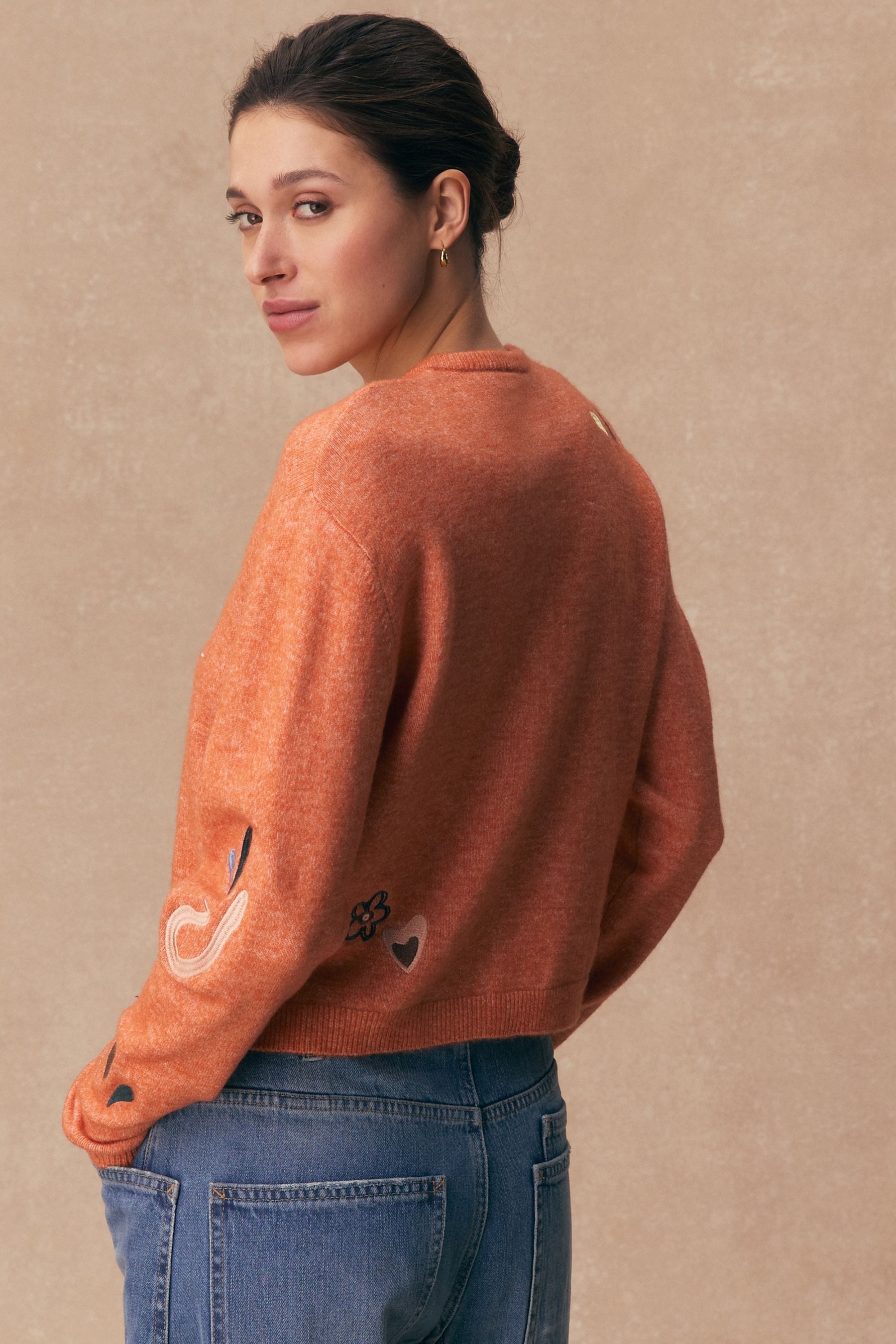 Next Cardigan Strickjacke mit Rundhalsausschnitt, Kurzgröße (1-tlg)