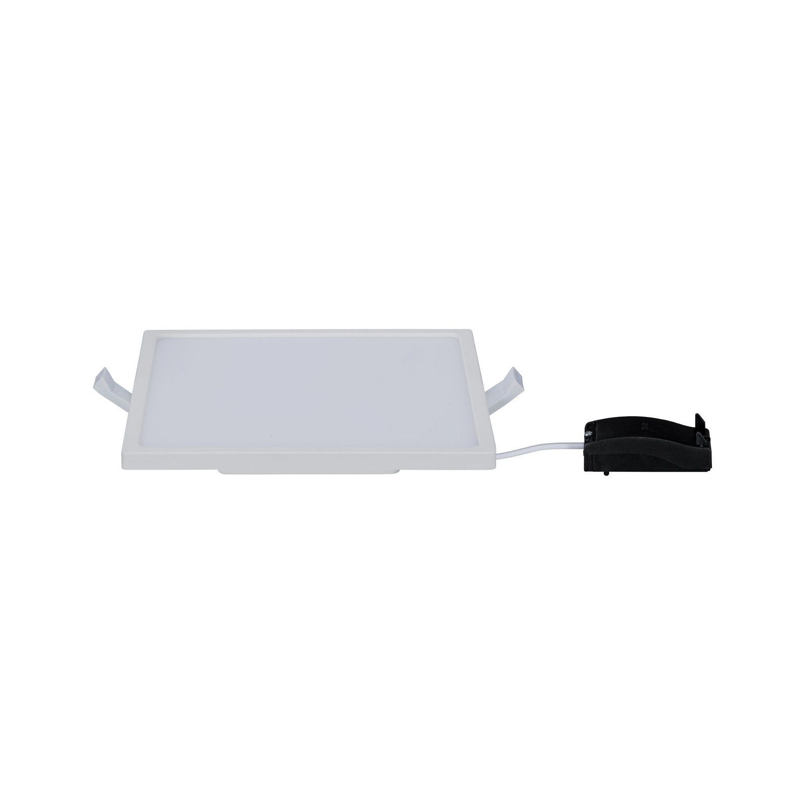 Paulmann LED Einbauleuchte Areo eckig 180x180mm 11W 770lm 3000K Nickel matt IP23 Deckenmontage, LED fest integriert, Warmweiß, Einbaupanel