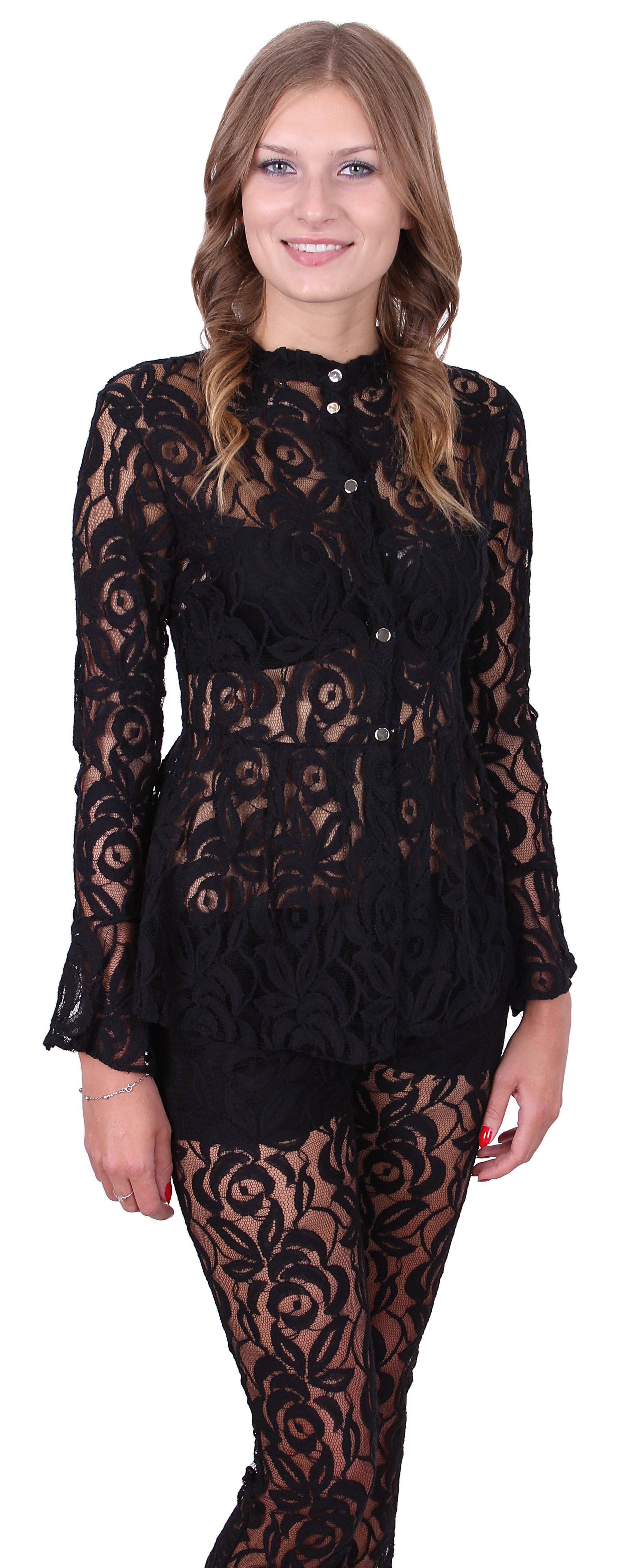 Sarcia.eu Spitzenbluse John Zack Schwarze Spitzenbluse günstig online kaufen