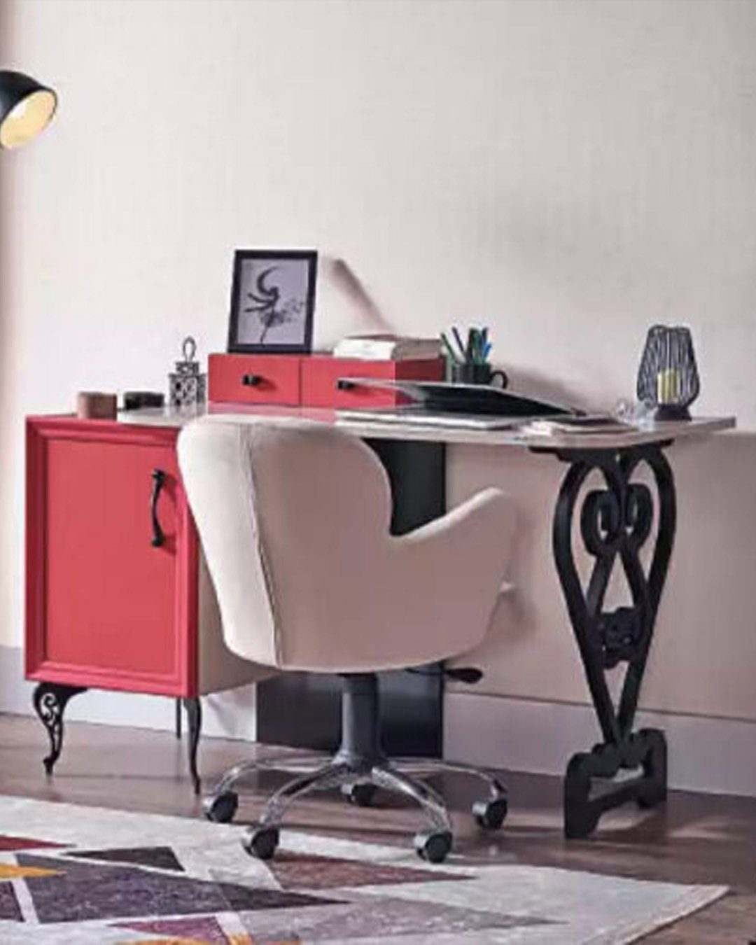 Tisch JVmoebel Schreibtisch 130x32x58 Schreibtische Tische Möbel Sekretär Holz Schreibtisch,
