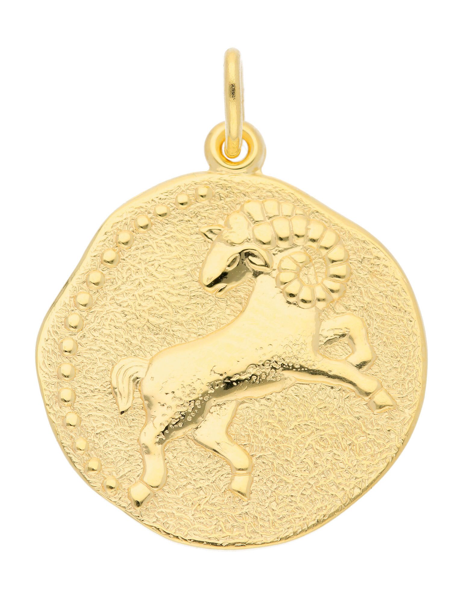 Kettenanhänger 333 Gold Sternzeichen Anhänger Widder Ø 18,2 mm