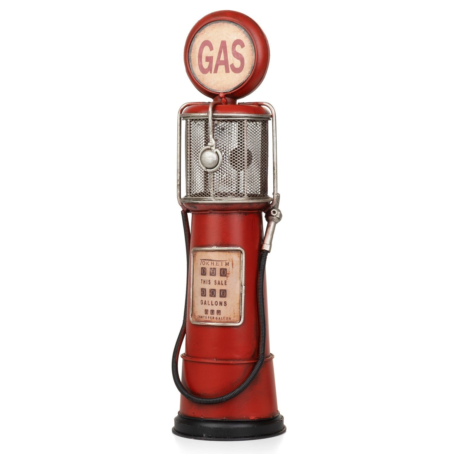 Spardose Blech-Spardose Zapfsäule Gas rot