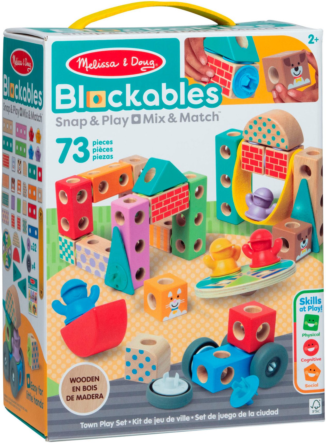 Spin Master Melissa & Doug Blockables Stadt Spielbausteine, (73 St)