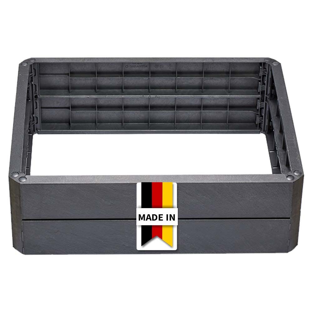 GARANTIA Hochbeet ERGO QUADRO M Hochbeet-System Stone 4 Paneele inkl. Verbinder