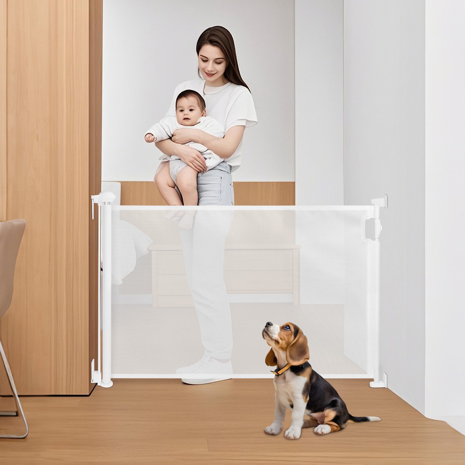 nobleza Haustierklappe Treppenschutzgitter Türschutzgitter Ausziehbar 0-180 günstig online kaufen