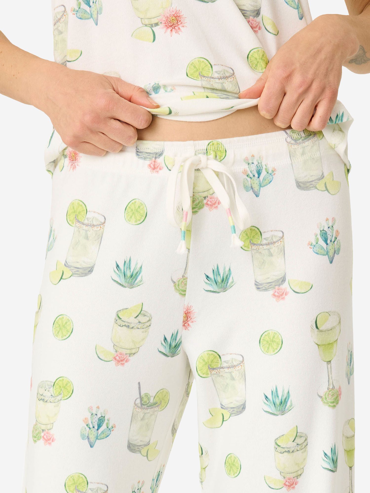 PJ Salvage Pyjamahose Limes & Sunshine (2-tlg) schlafanzug schlafmode bequem