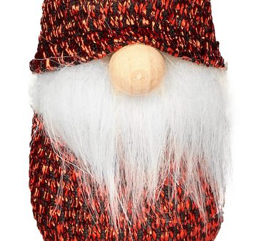 BRUBAKER Christbaumschmuck Weihnachtszwerge Set, Gnome (8-tlg), Weihnachtsanhänger aus Holz und Strick, 8 cm hoch, Baumanhänger in Geschenkbox, Weihnachtsfiguren Zwerge, Weihnachtsdeko