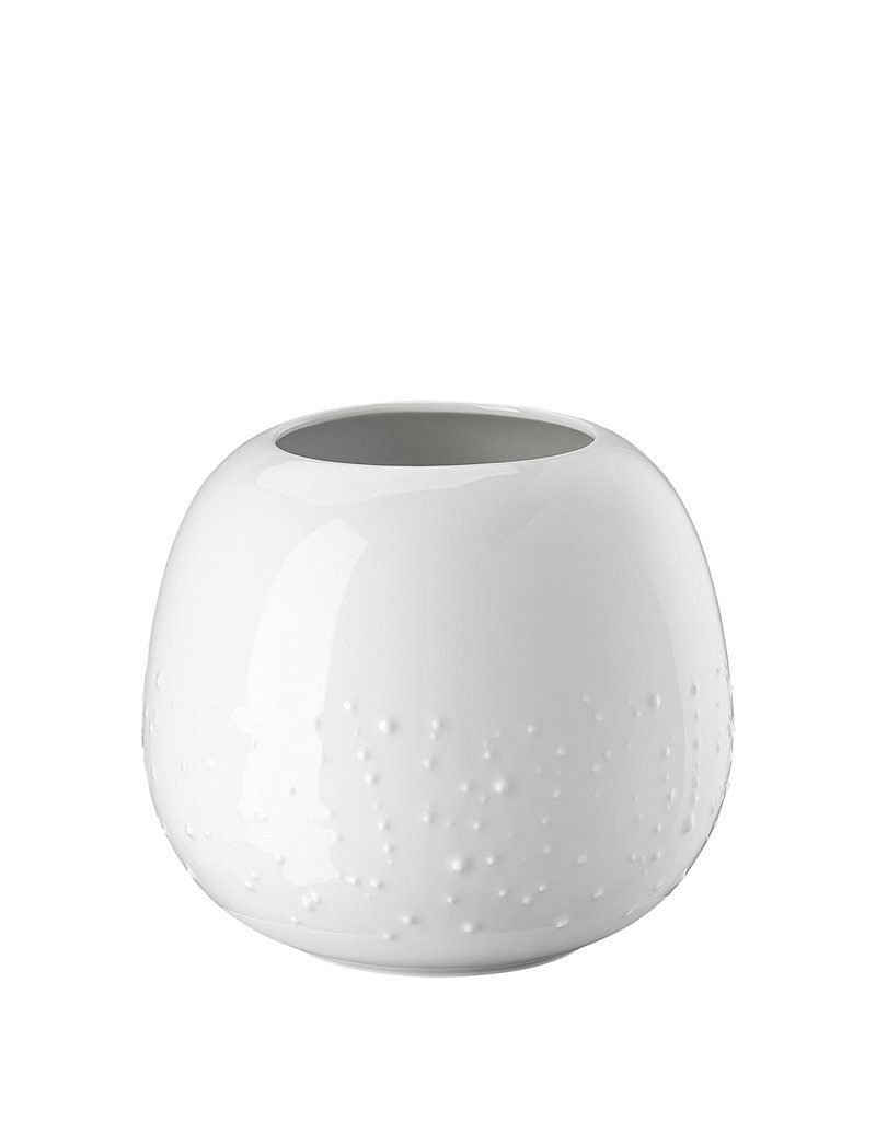 Rosenthal Tischvase Vase "Vesi Droplets" aus weißem Porzellan, 16 cm, hochwertige Verarbeitung