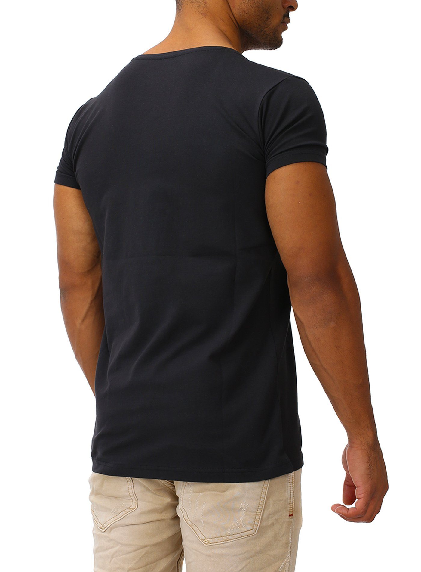 Joe Franks T-Shirt Rundhalsausschnitt mit black