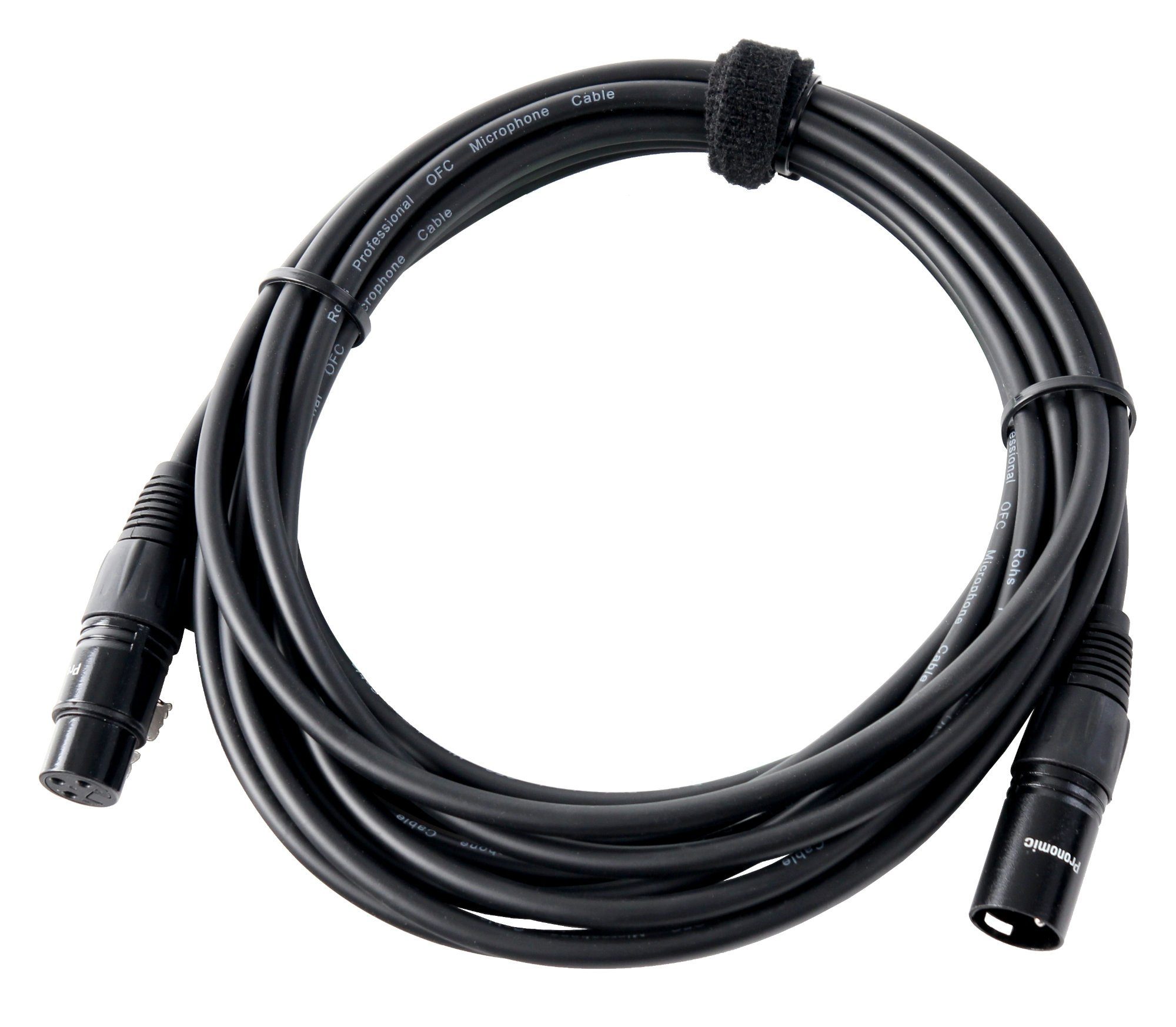 Pronomic XFXM-5 Mikrofonkabel XLR 5m Schwarz Audio-Kabel, XLR, XLR (500 cm), Stecker handgelötet, säure- und ölfest