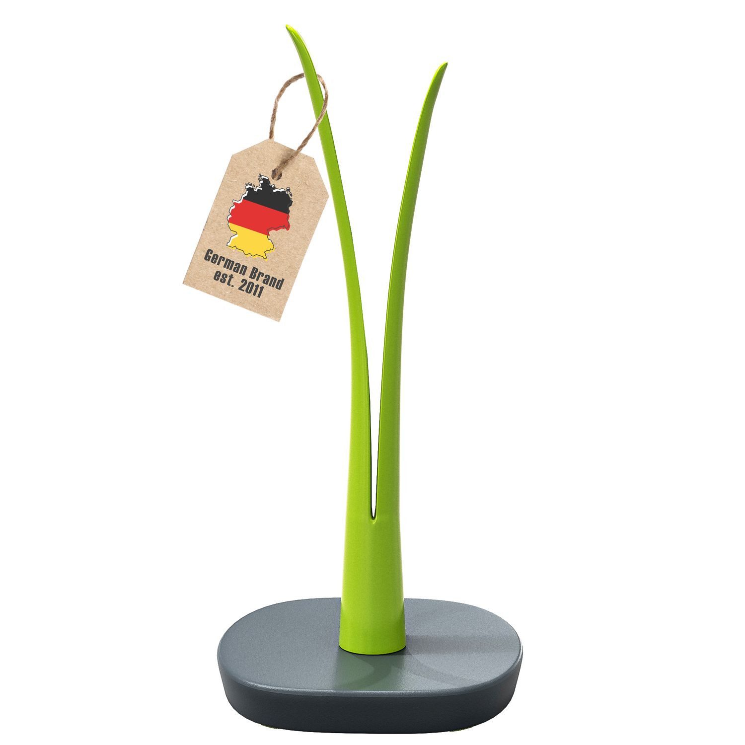 Intirilife Küchenrollenhalter, Halterung für Küchenrollen Blatt-Optik Küchenrollenständer freistehend