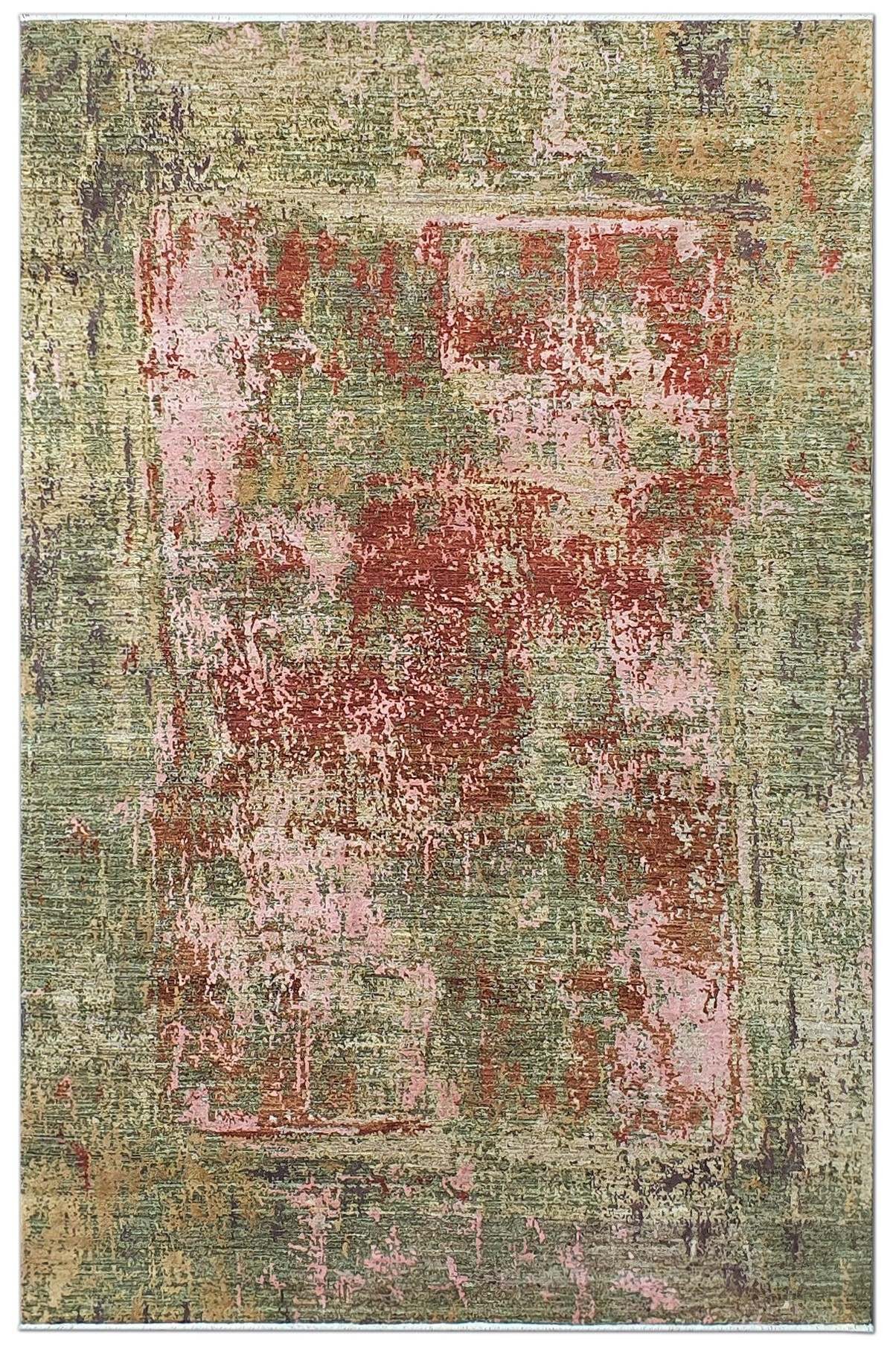 CABBEL Orientteppich 304x196 cm Mahli Fine Grün Schurwolle Handgeknüpft Modern Unikat, rechteckig, Höhe: 8 mm, 100% Schurwolle – weich, pflegeleicht, solide Knüpfdichte
