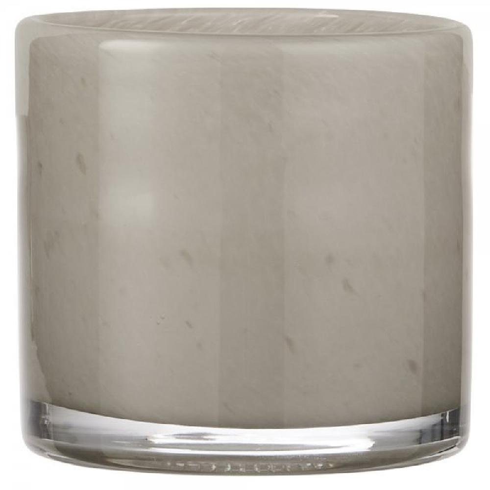 Ib Laursen Blumentopf Ib Laursen Topf Venecia durchgefärbtes graues Glas (10x10cm)