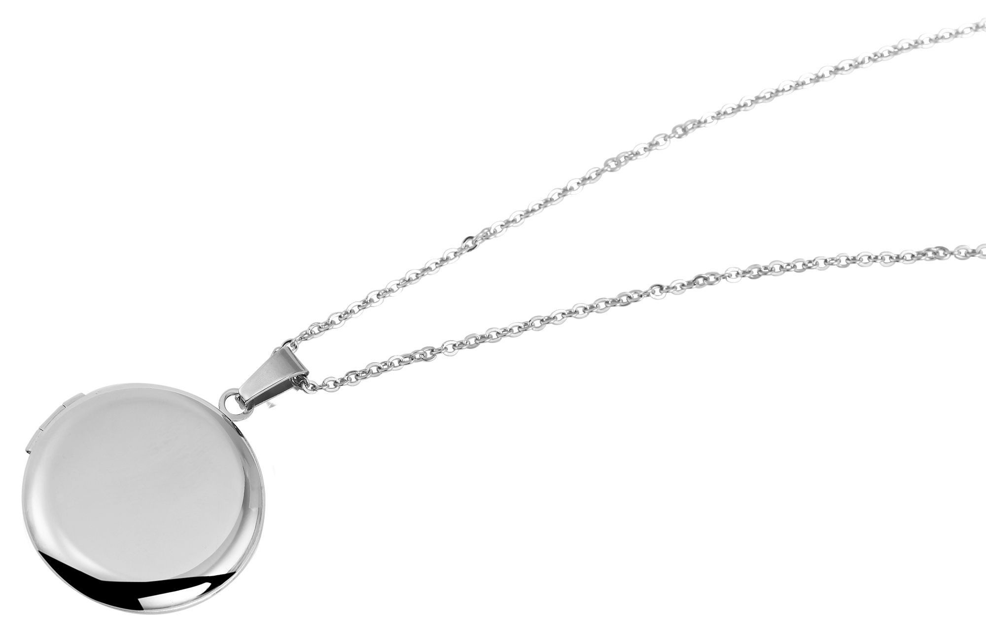 Adelia´s Kette ohne Anhänger Unisex Halskette – Medaillon aus Edelstahl 43 cm, Ein stilvolles Geschenk für besondere Momente