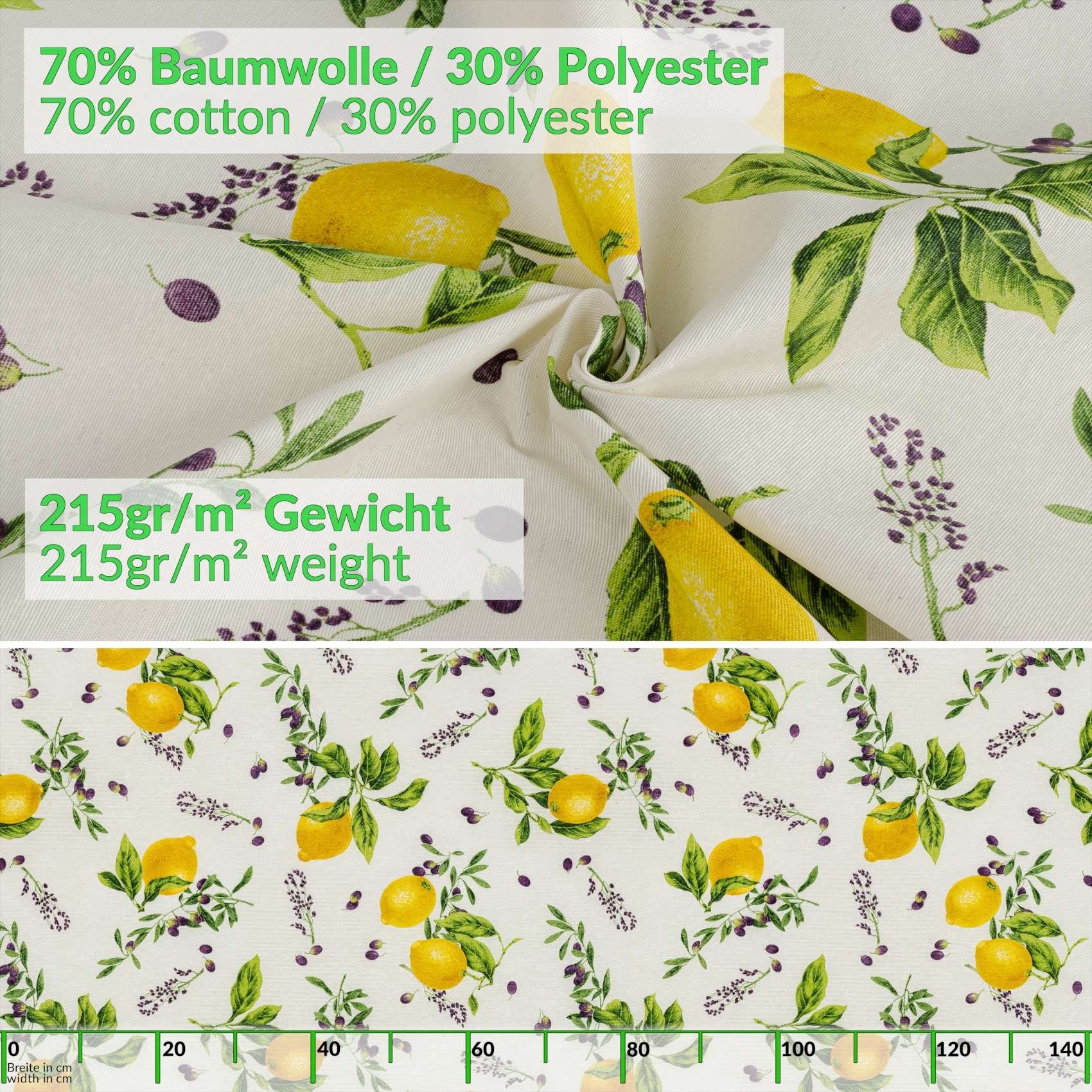 ANRO Tischdecke mit Tee und Kaffee aus Textil Tischtuch mit Beschichtung Tischwäsche (Einzelstück 1-tlg), auch als Gartentischdecke - mit Schutzschicht – Bild 5 von 5