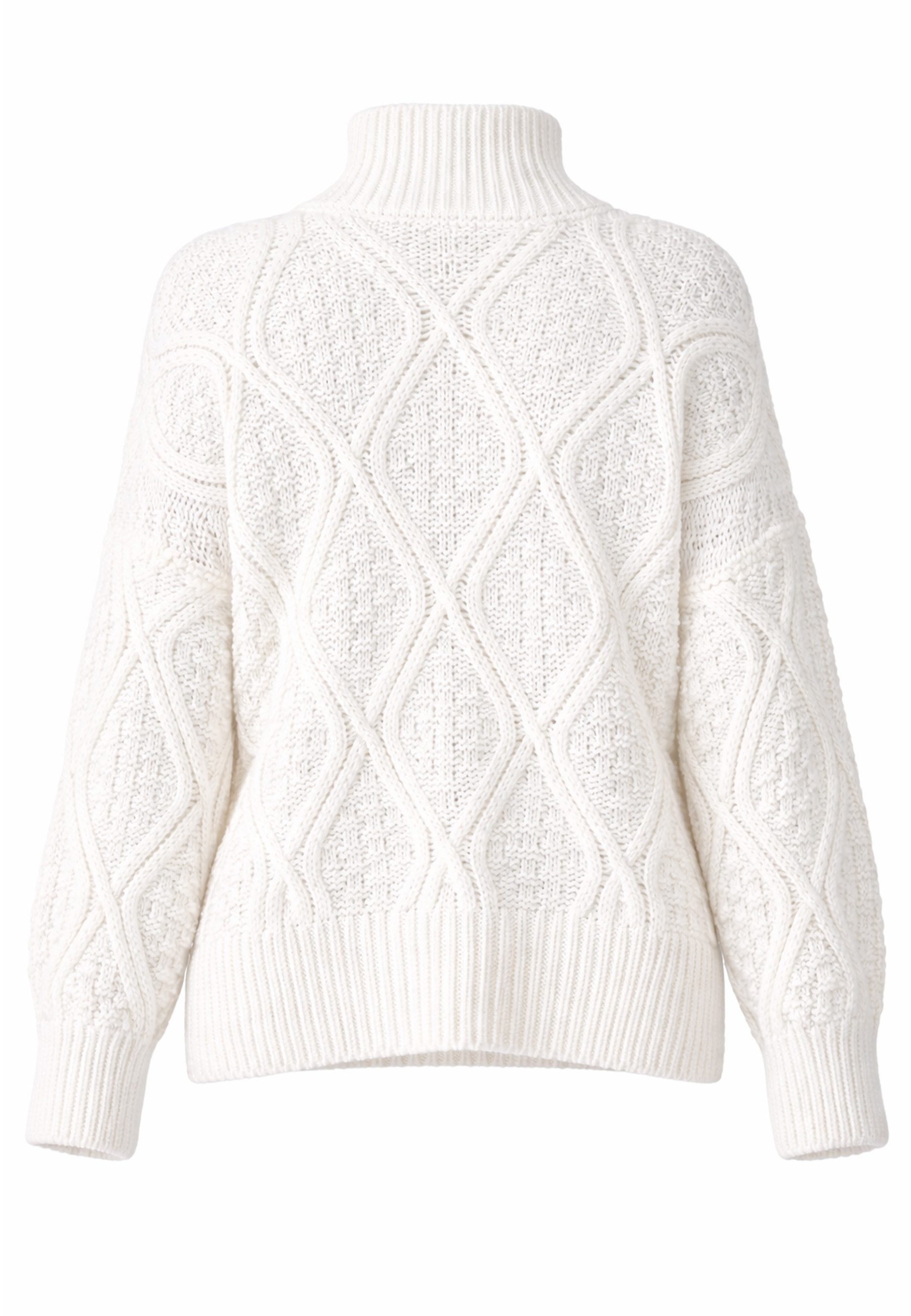 YC Fashion & Style Strickpullover mit Zopfmuster und Stehkragen in Unifarbe