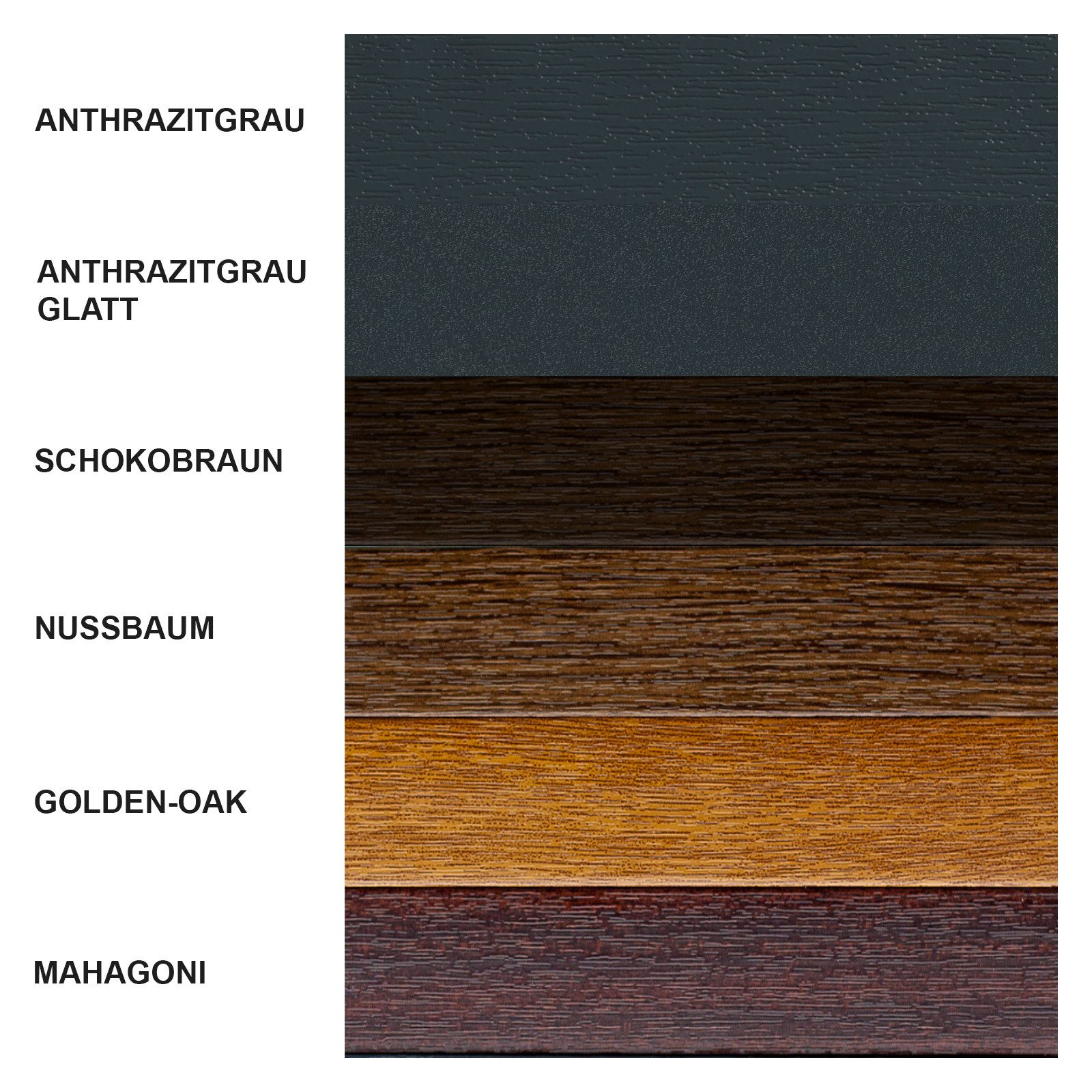 Nobily Fensterleiste Anthrazitglatt, 30mm OHNE Lippe, 1-60 Meter, Zierleisten zur Montage, selbstklebend, PVC