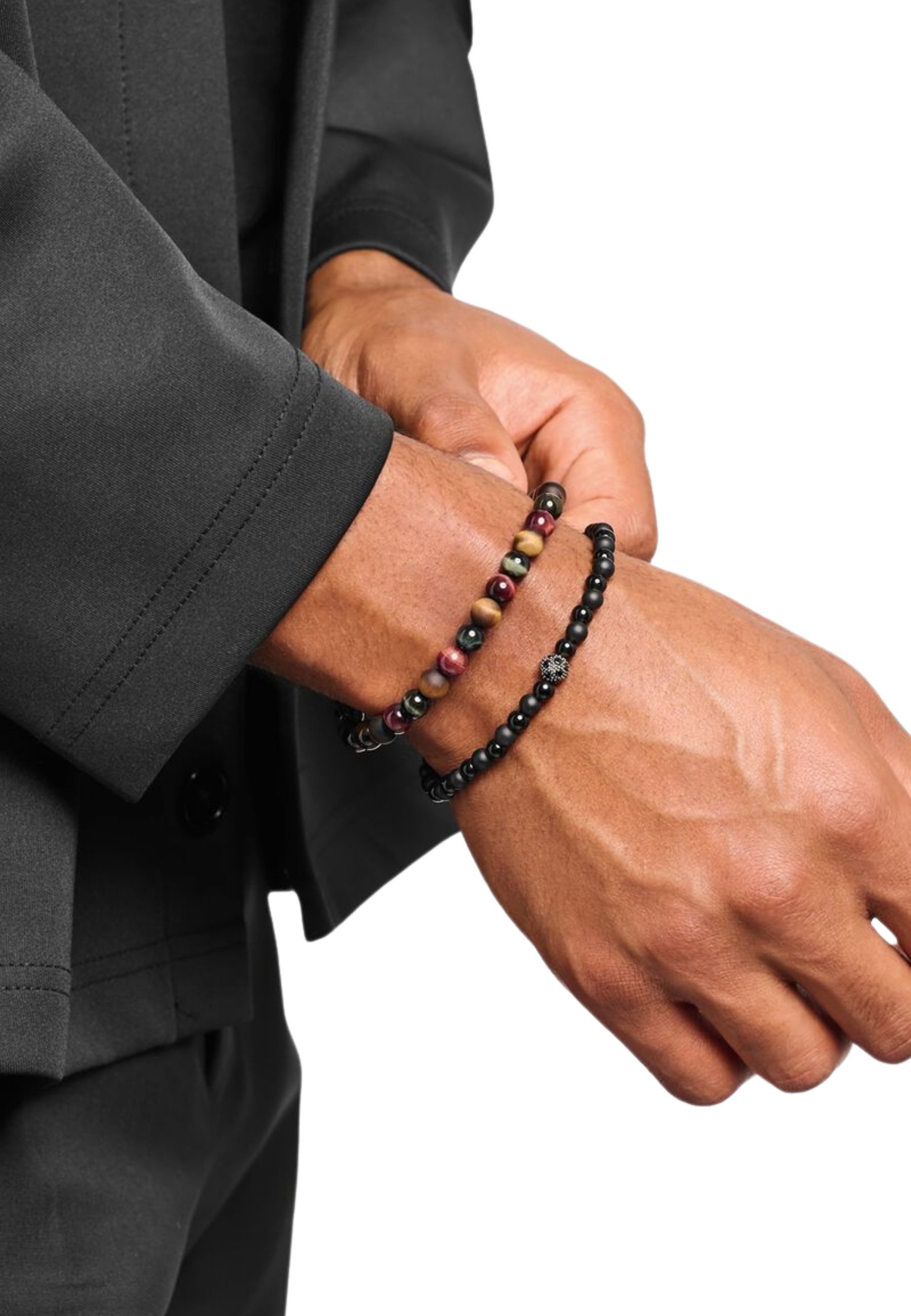 THOMAS SABO Armband Talisman Armband Mit Tigerauge Perlen (Set)