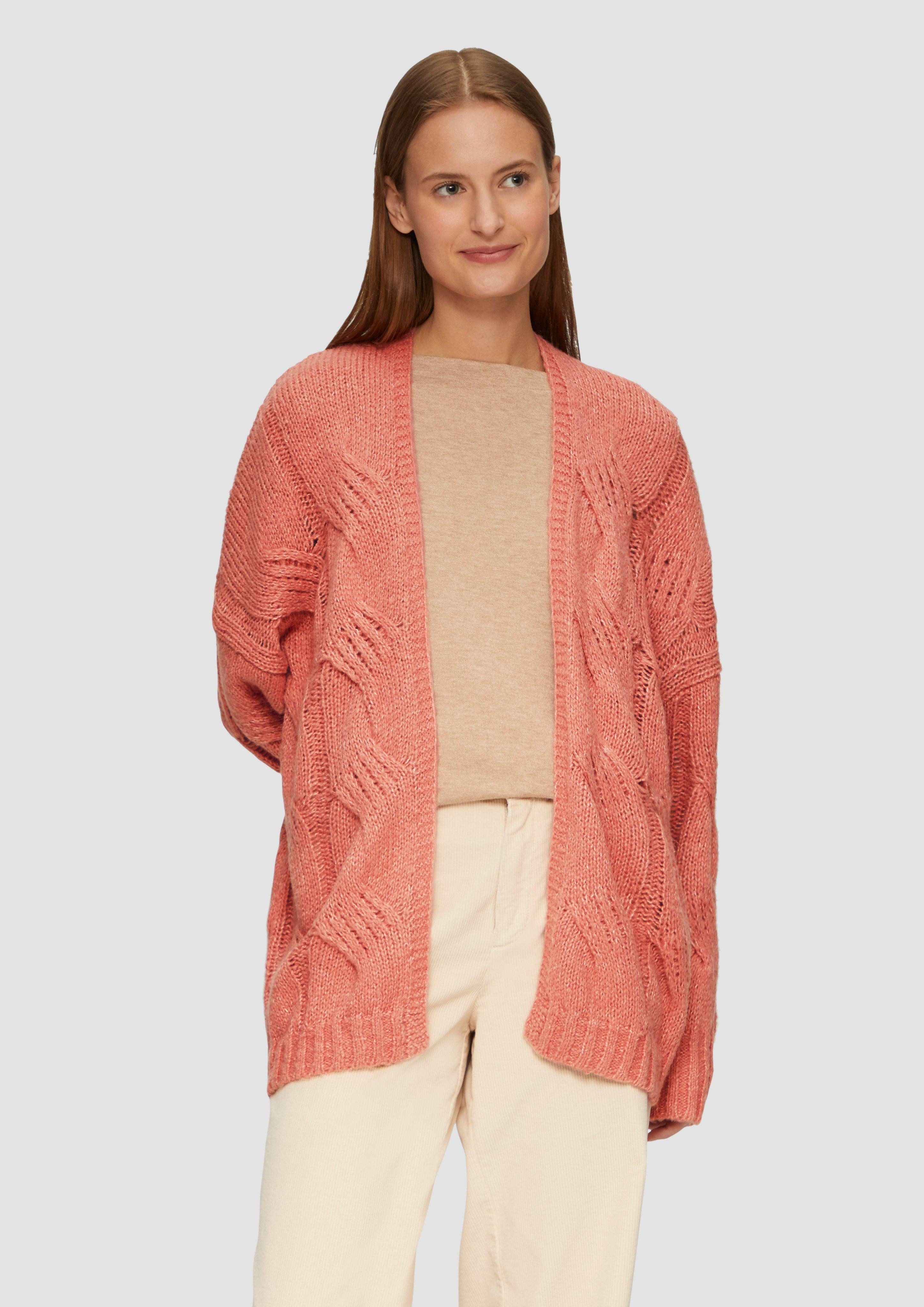 s.Oliver Strickjacke Strickjacke mit Zopfmuster im günstig online kaufen