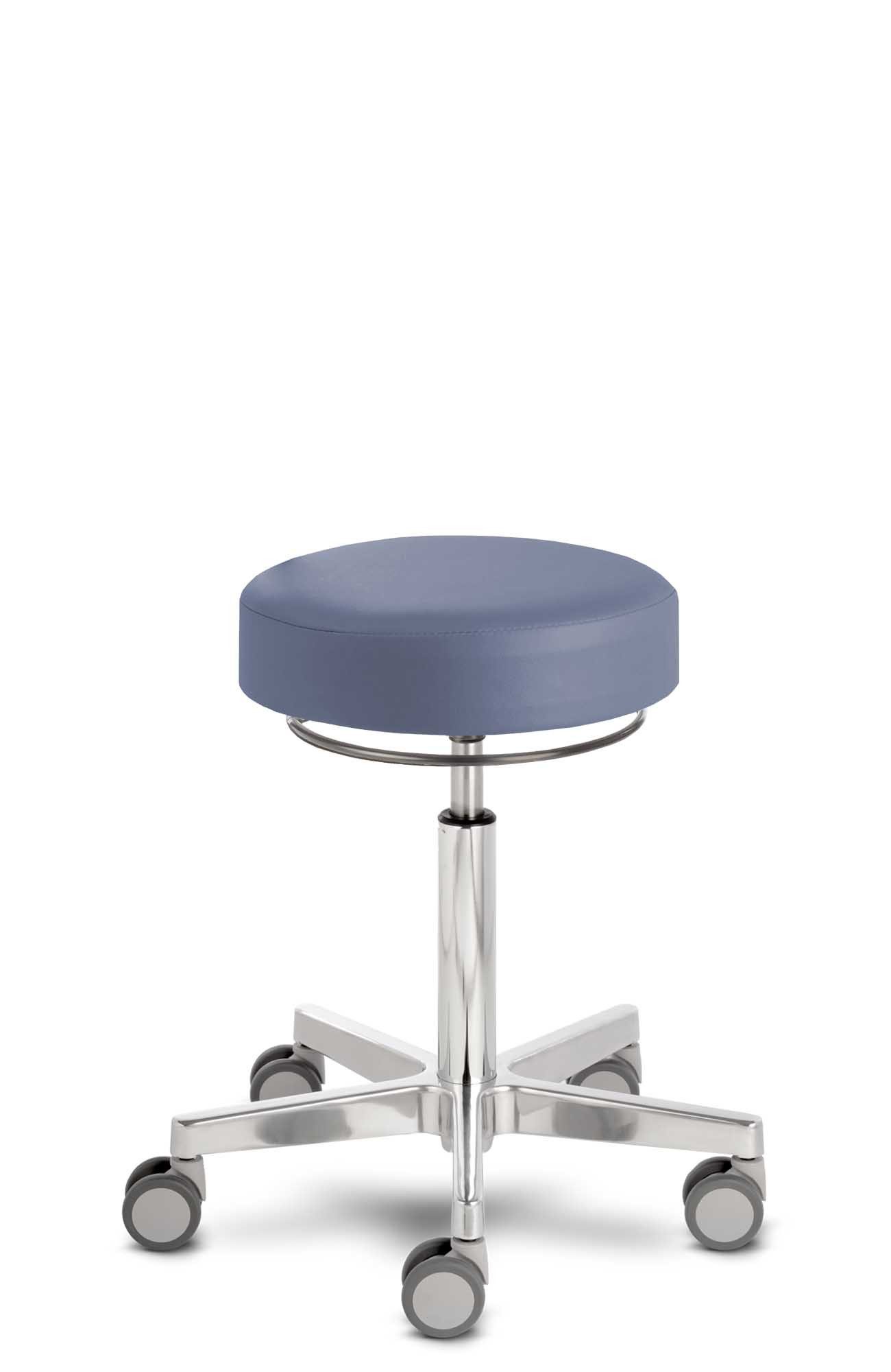 Prova Nova Arbeitshocker Rollhocker Puffi® Le Mans 4381, Sitzhöhe ca. 53 -73 cm, Rollen ø 65mm