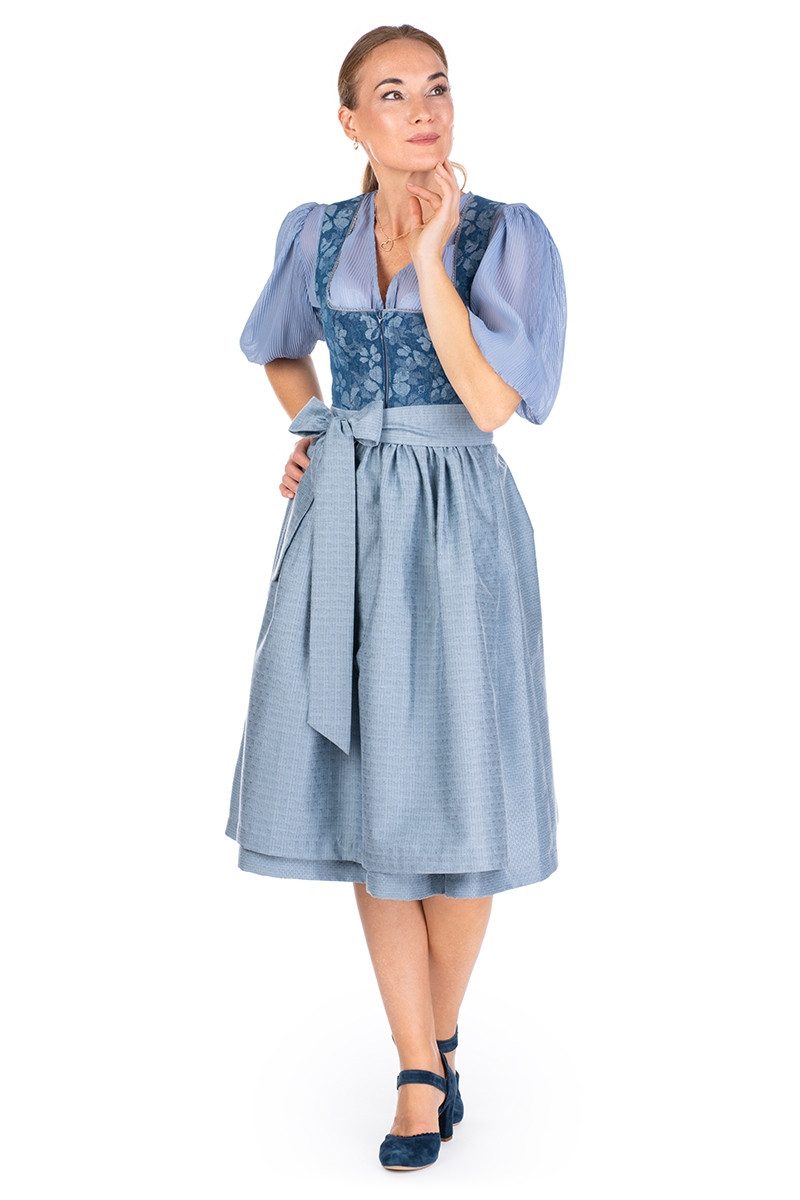Alpenfee Tracht Dirndlbluse Dirndlbluse - PENELOPE - rauchblau