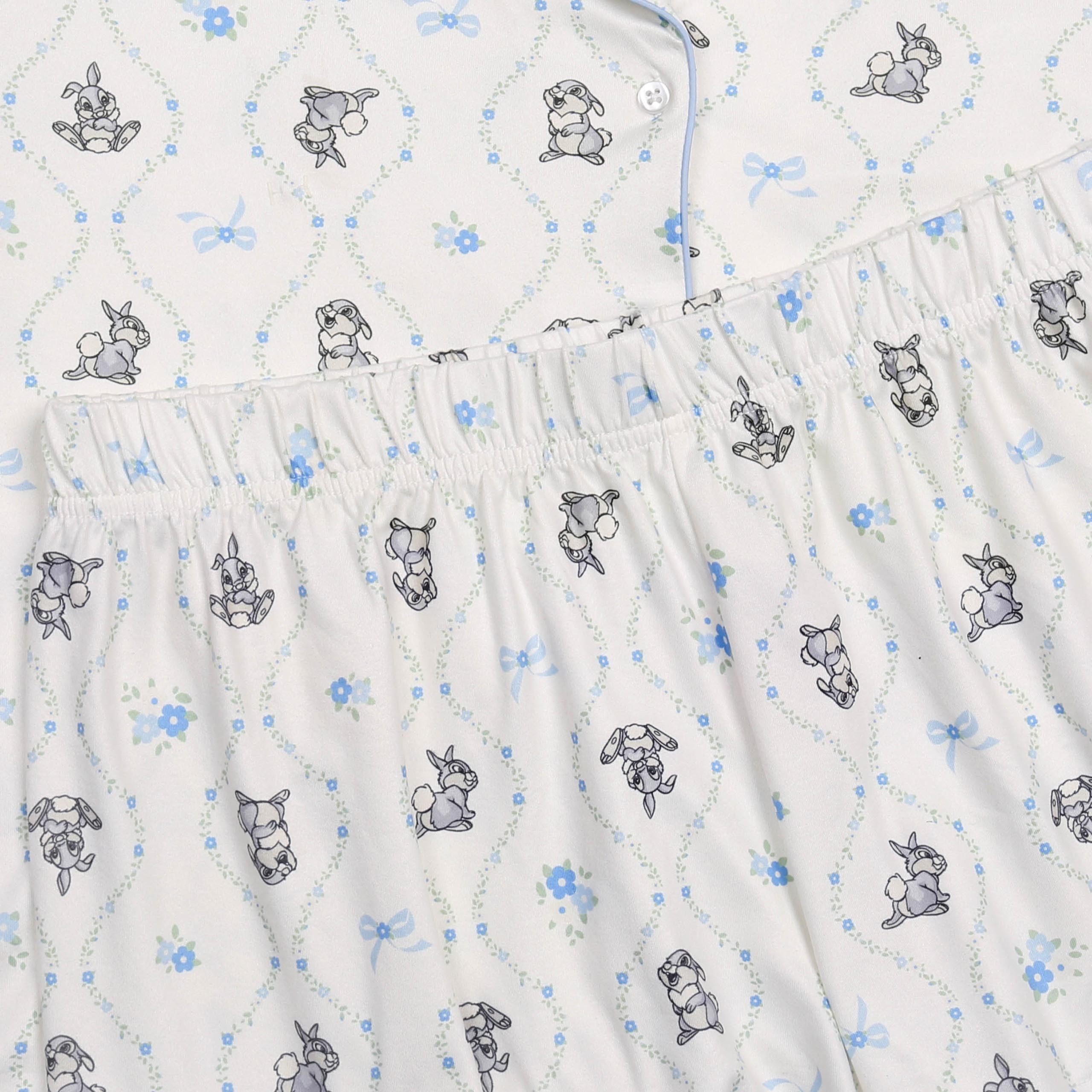 Disney Pyjama DISNEY Bambi & Klopfer Damen-Sommerpyjama mit Knöpfen