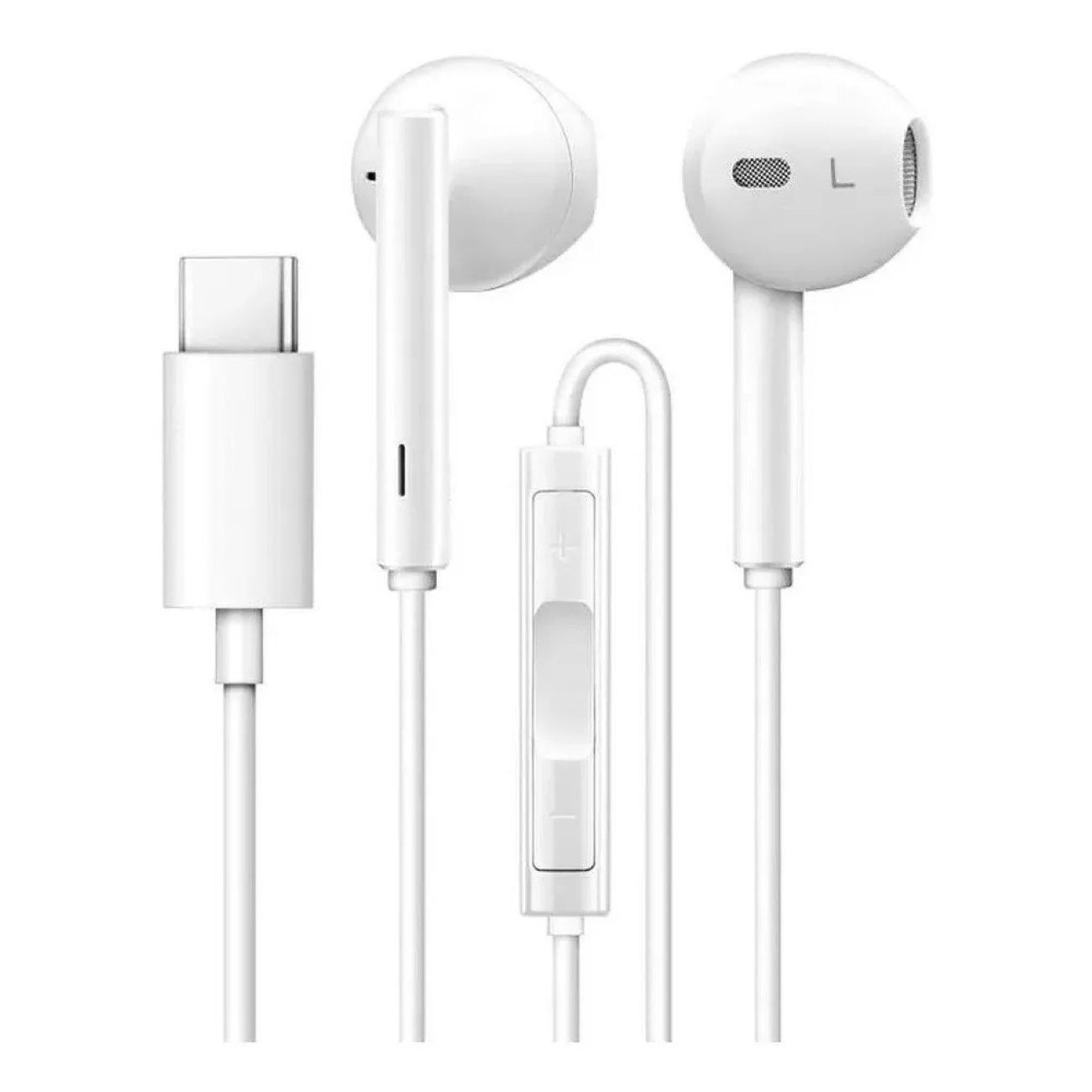 Huawei In-Ear-Kopfhörer 1,2m USB-Typ-C-Stereo-Set Weiß mit Fernbedienung In-Ear-Kopfhörer