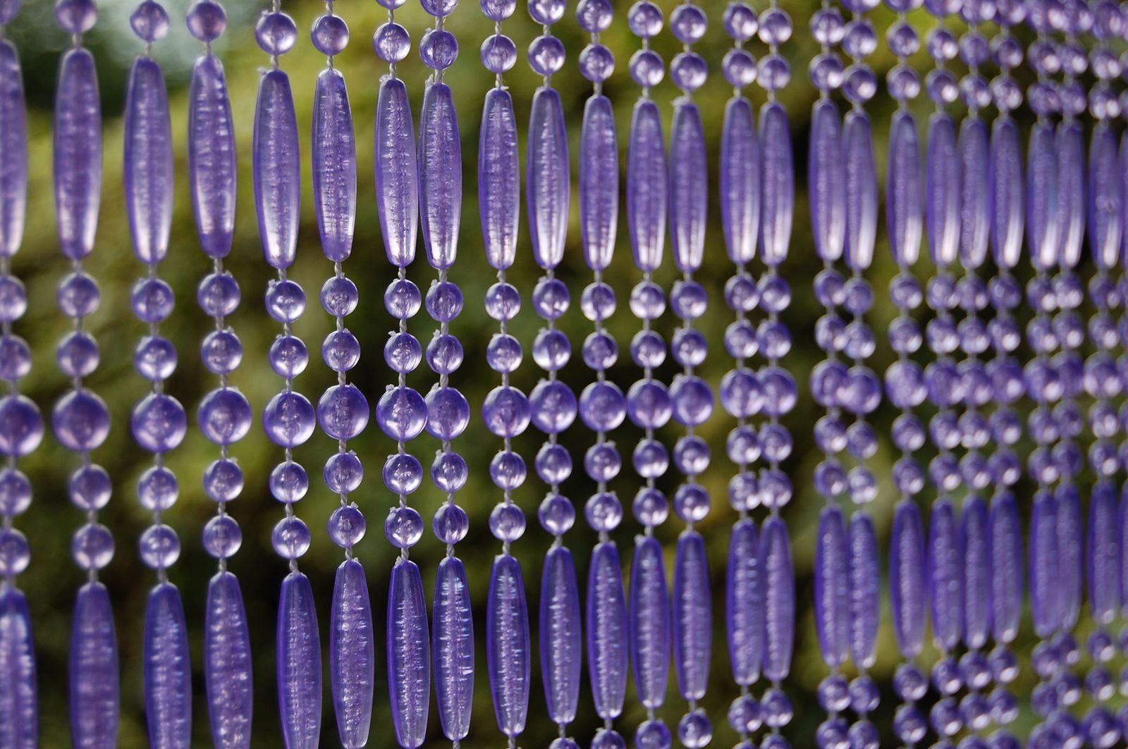 CASA Tenda, kürzbar Perlen lila, 210 4 Ösen, 90 Türvorhang individuell - FREJUS Länge La transparent, x Perlenvorhang cm,