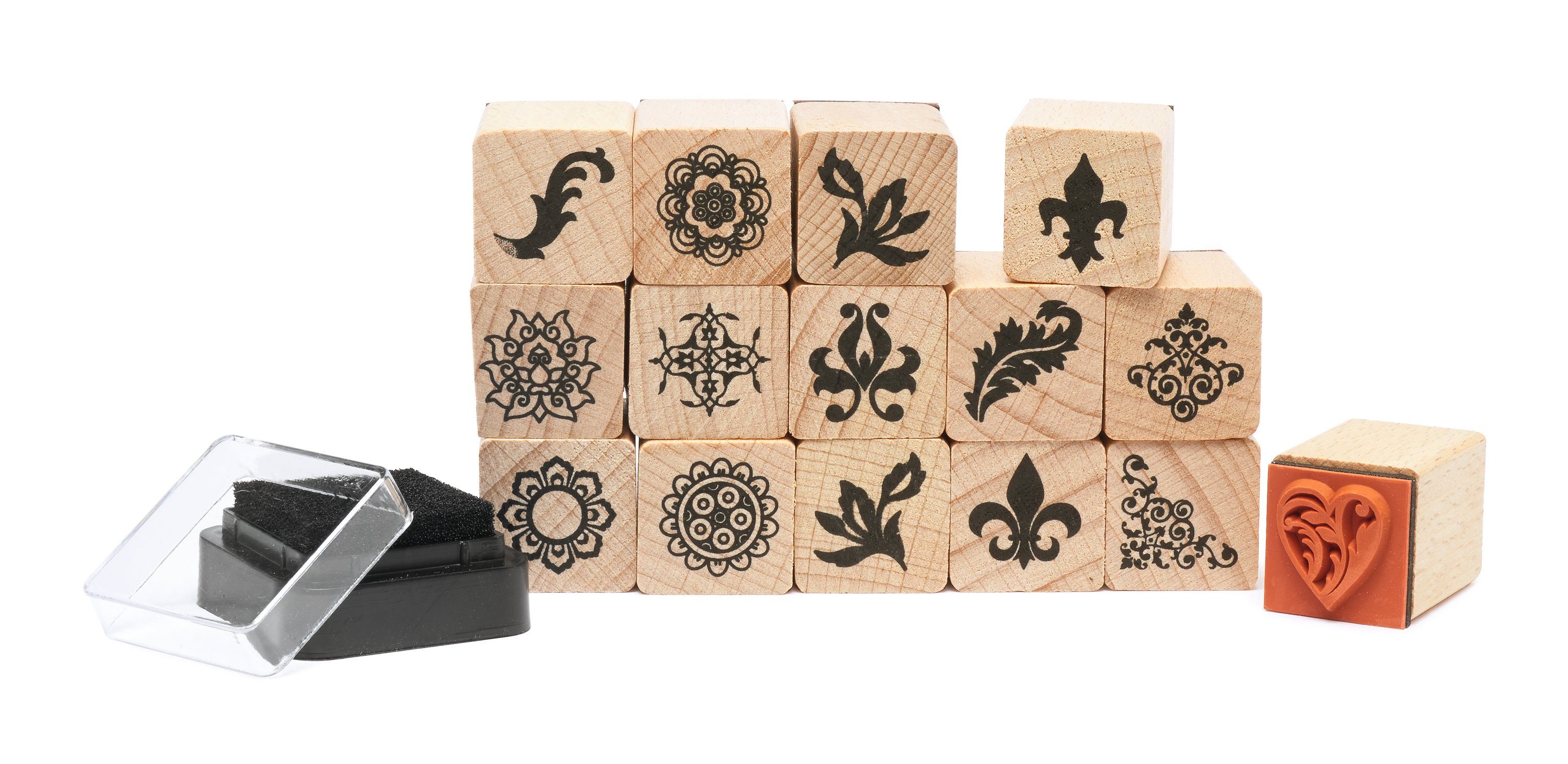 Rico Design Stempel Ornamente & Florale, 16 Teile