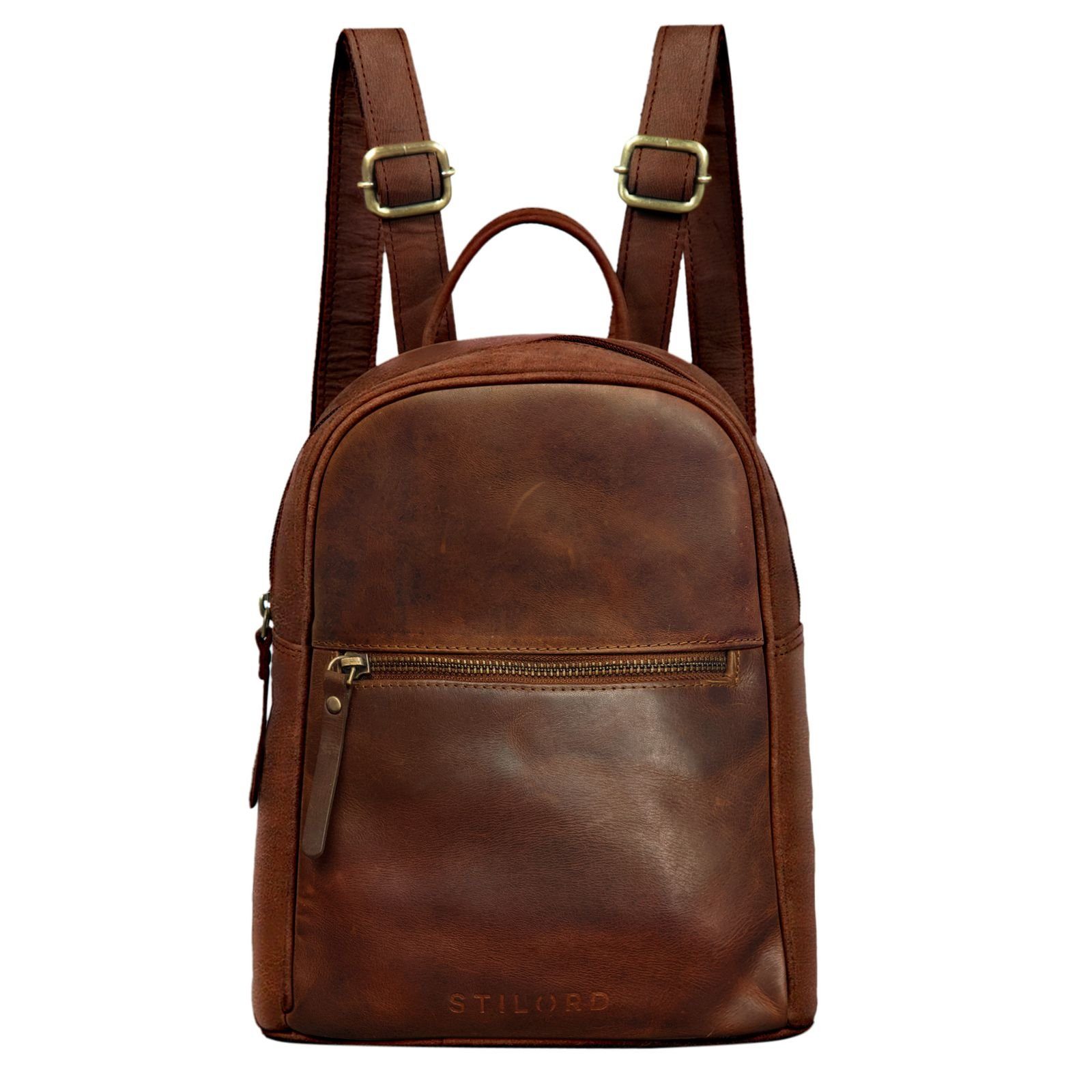 STILORD Cityrucksack "Scarlett" Damen Rucksack Leder Klein