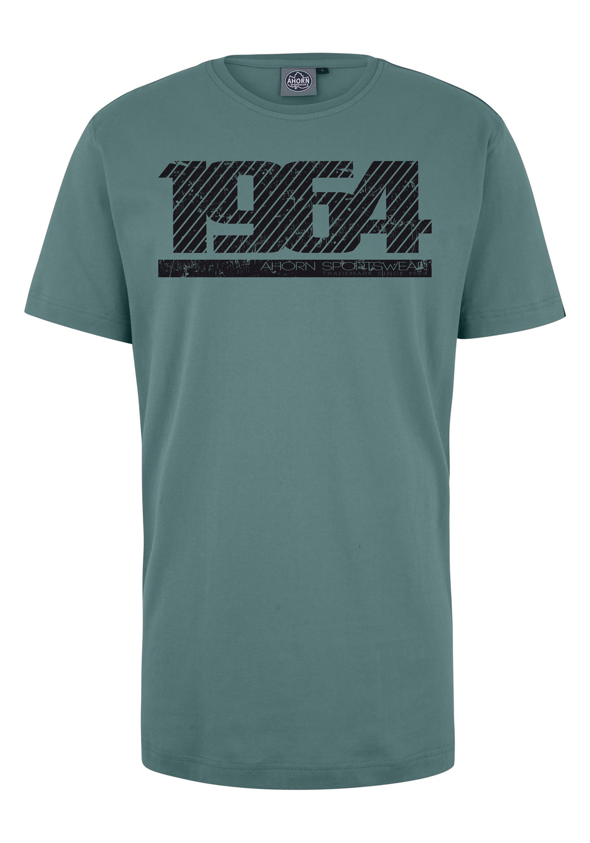 AHORN SPORTSWEAR T-Shirt GRAPHIC NUMBER mit großem Jahreszahl-Print grün