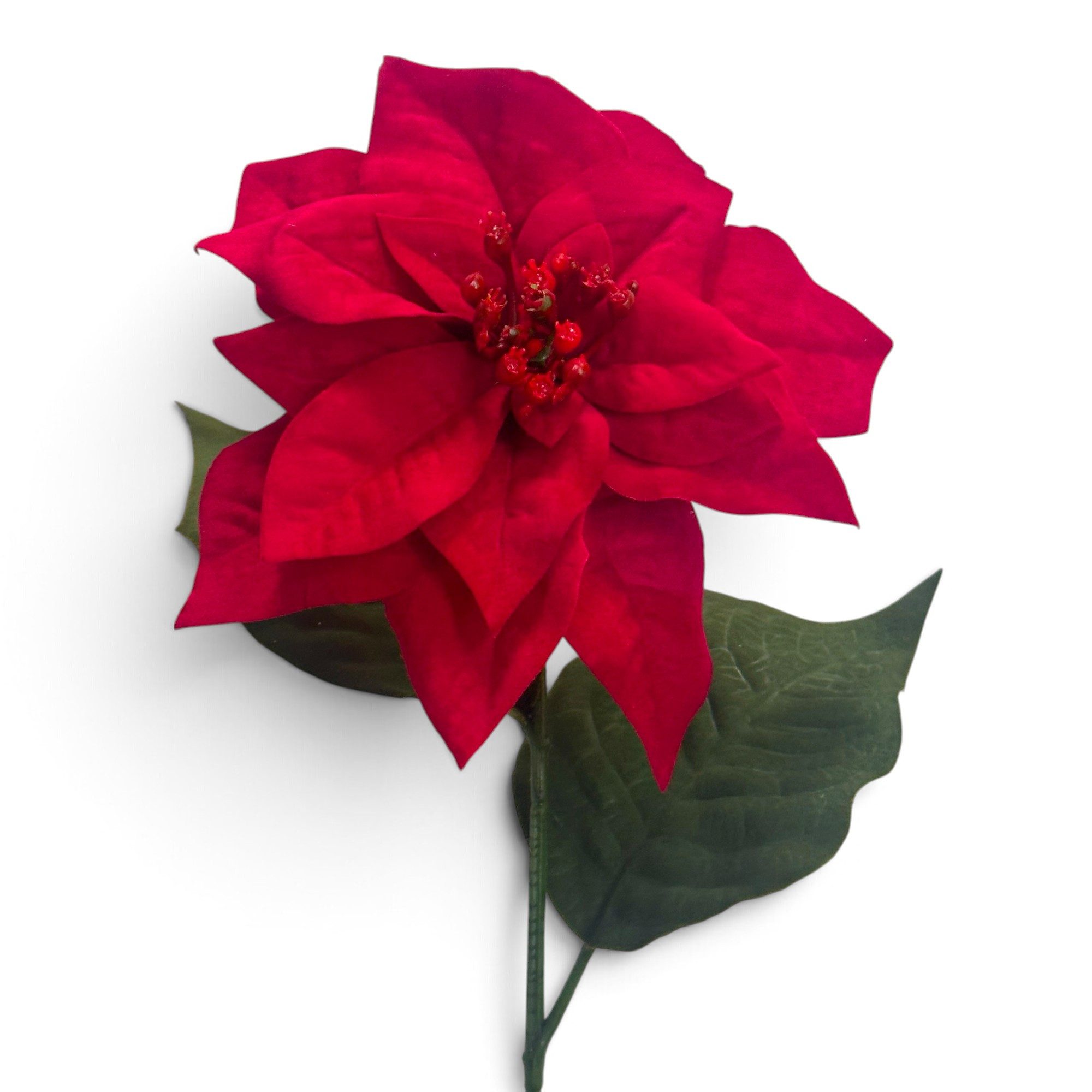 Kunstblume Künstlicher Weihnachtsstern 55cm, Kunstblume Poinsettie Christstern, naninoa GmbH, Höhe 55.00 cm