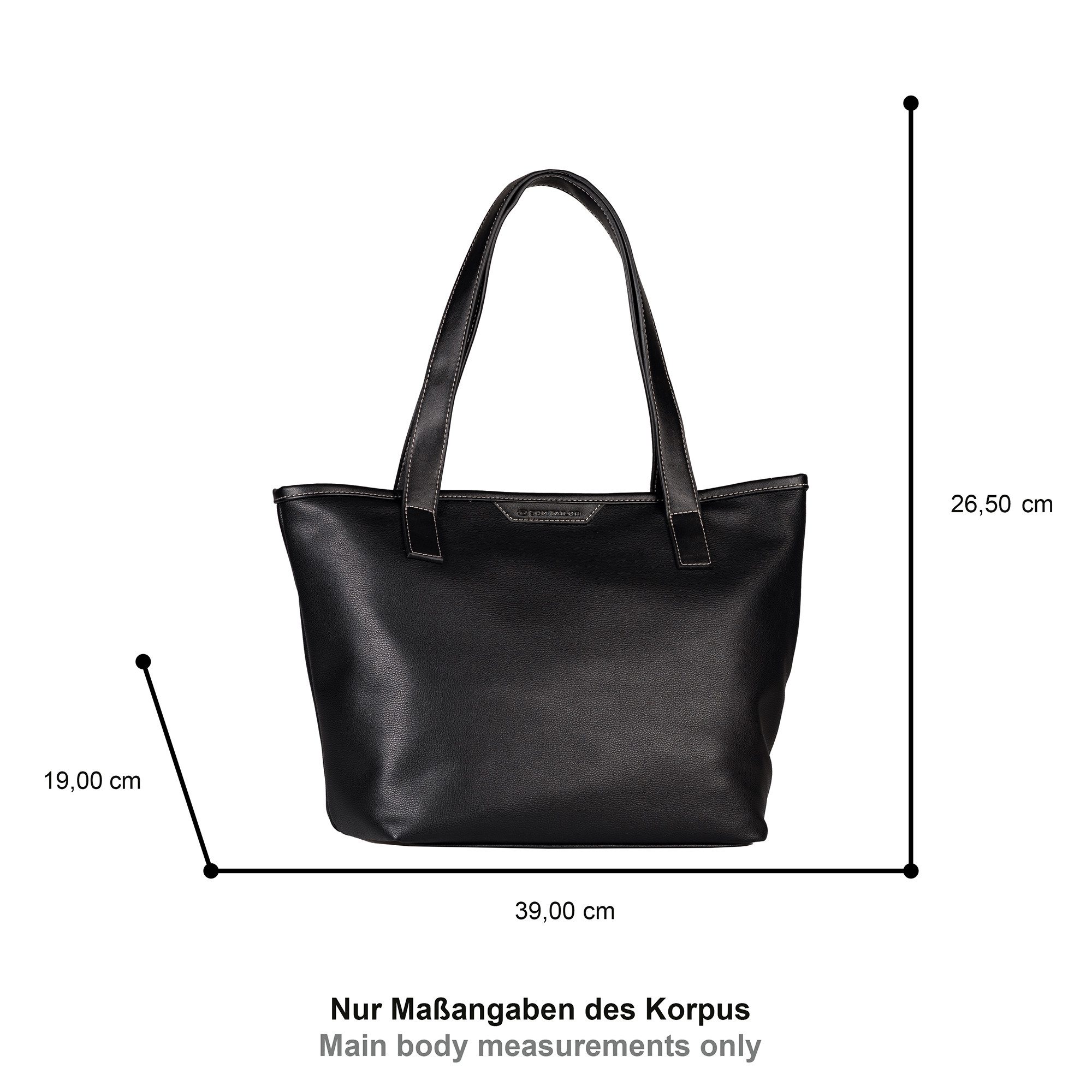TOM TAILOR Shopper Leora, leichtgewichtige Styles aus fein genarbtem Lederimitat