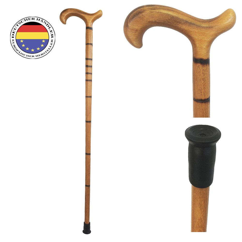 Gehstock aus Holz in Bambusoptik – Stabilität und Eleganz in natürlichem Design