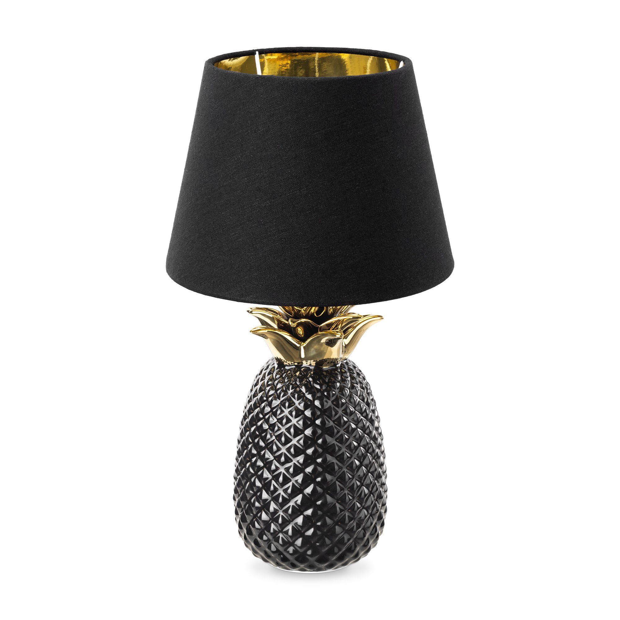 Navaris Tischleuchte, Leuchtmittel wechselbar, Tischlampe Ananas Design - 40cm  hoch - Dekolampe mit E27 Gewinde