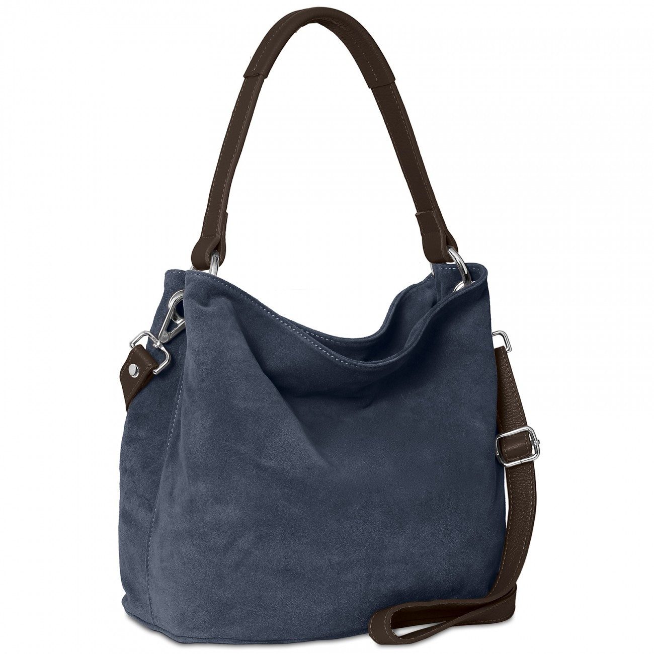 Caspar Schultertasche Damen Veloursleder Handtasche Klassisch - PREMIUM LIN günstig online kaufen