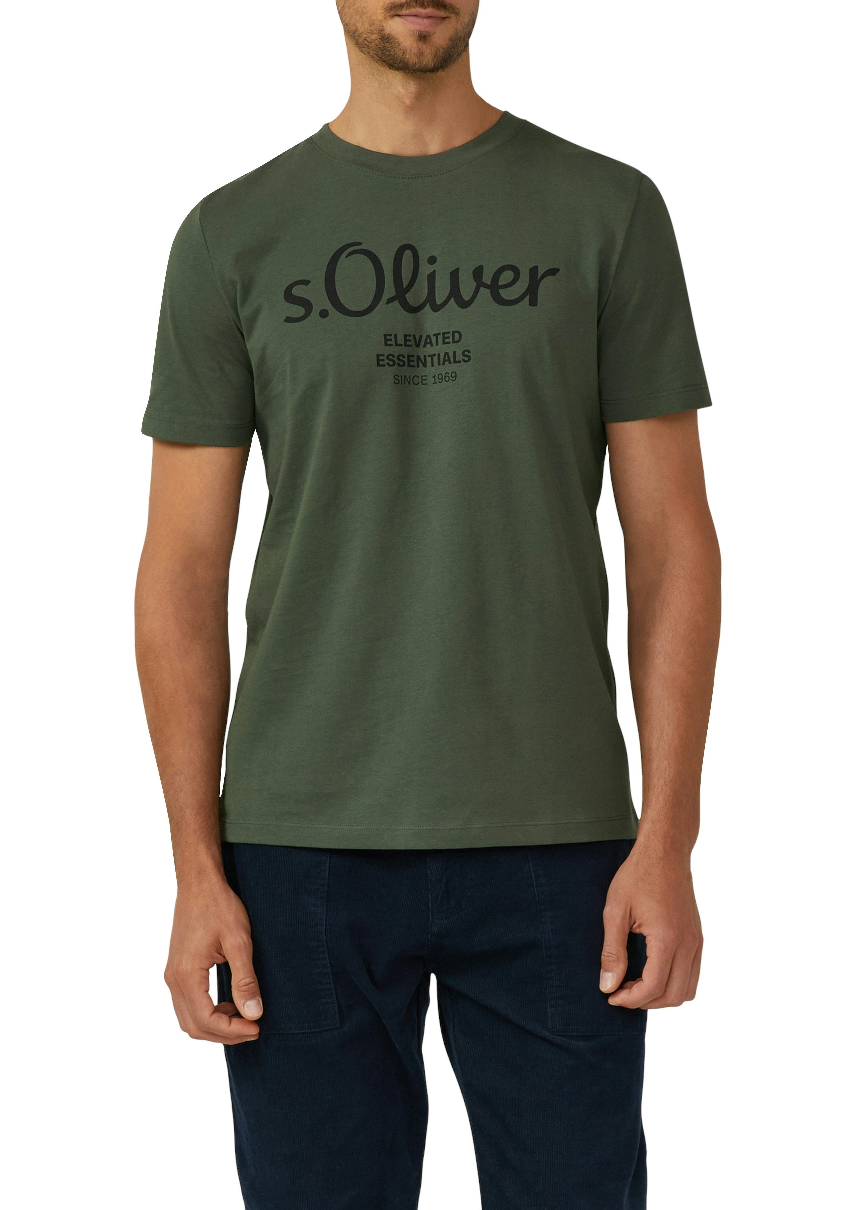 s.Oliver T-Shirt (2-tlg) mit großen Logo-Print, im 2er Pack – Bild 2 von 4