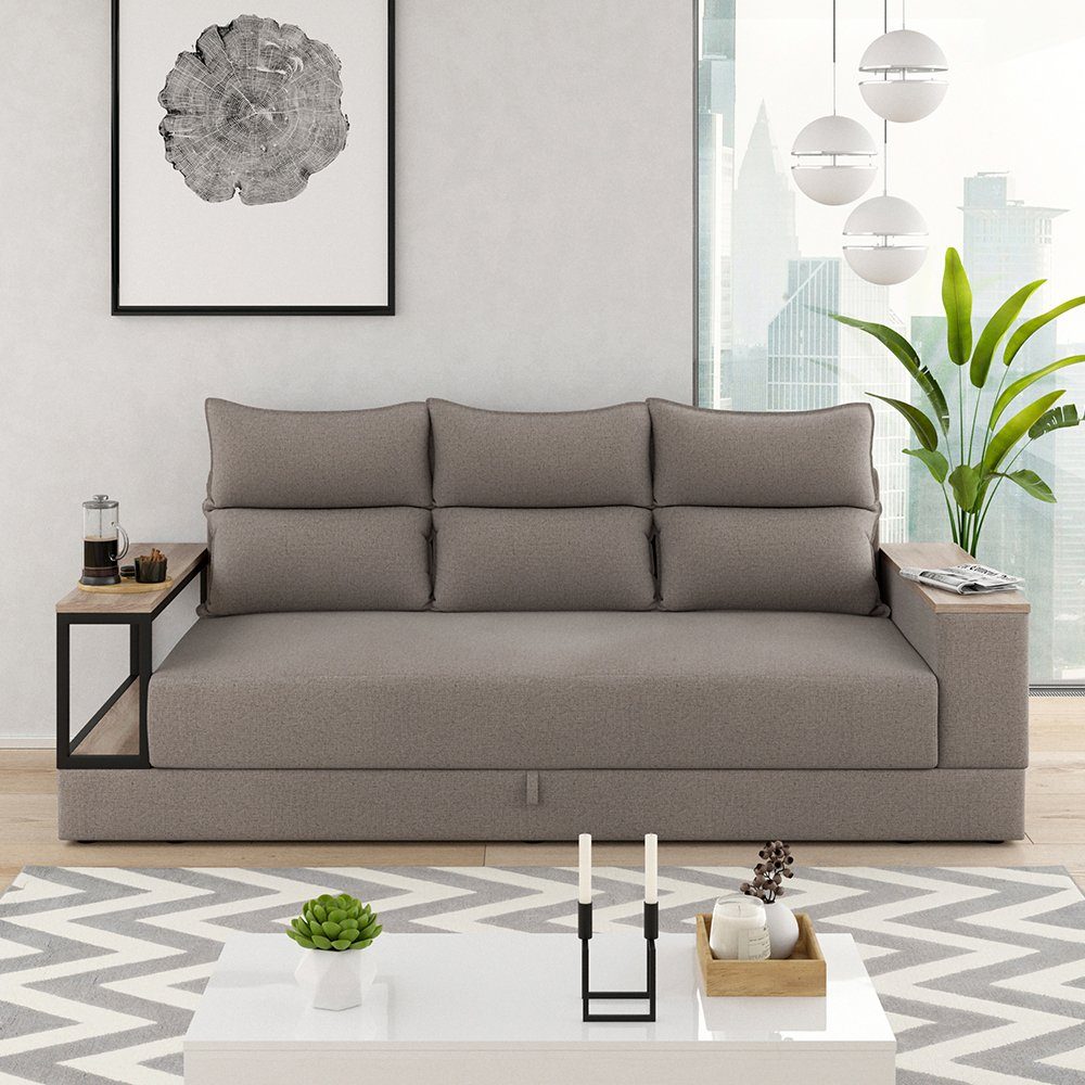 Bettkasten Schlafcouch Garret Schlaffunktion Boxspringsofa VitaliSpa® Schlafsofa