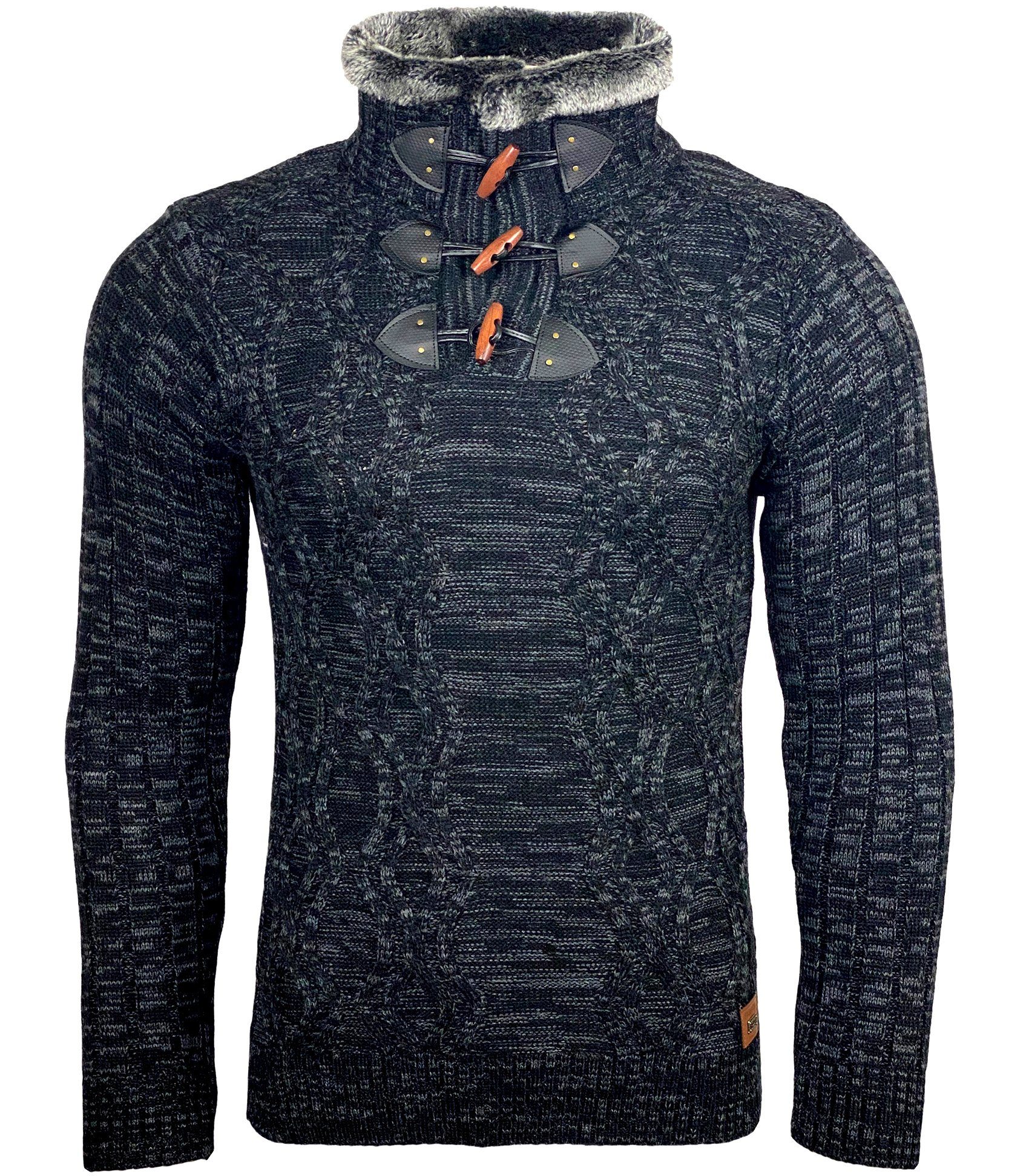 Baxboy Strickpullover Baxboy Herren Pullover Hoher günstig online kaufen