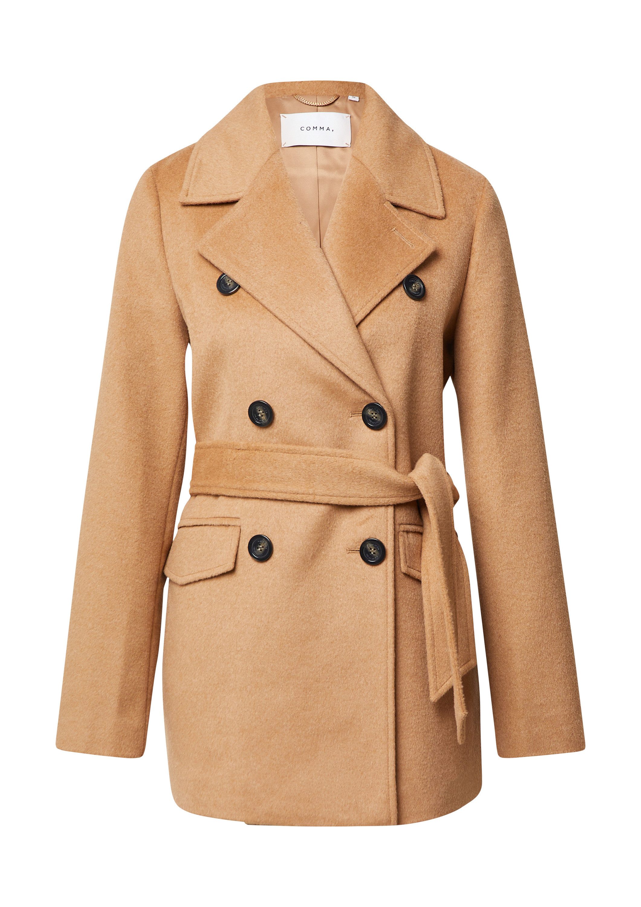 comma Funktionsjacke Outdoor-Jacke Blazerjacke im Wollmix mit Bindegürtel günstig online kaufen