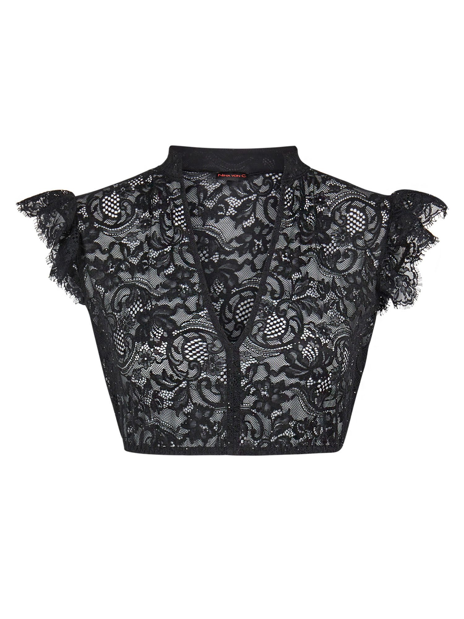 Nina Von C. Dirndlbluse Dirndl-Bluse Flügelärmel Romy (Stück, 1-tlg)